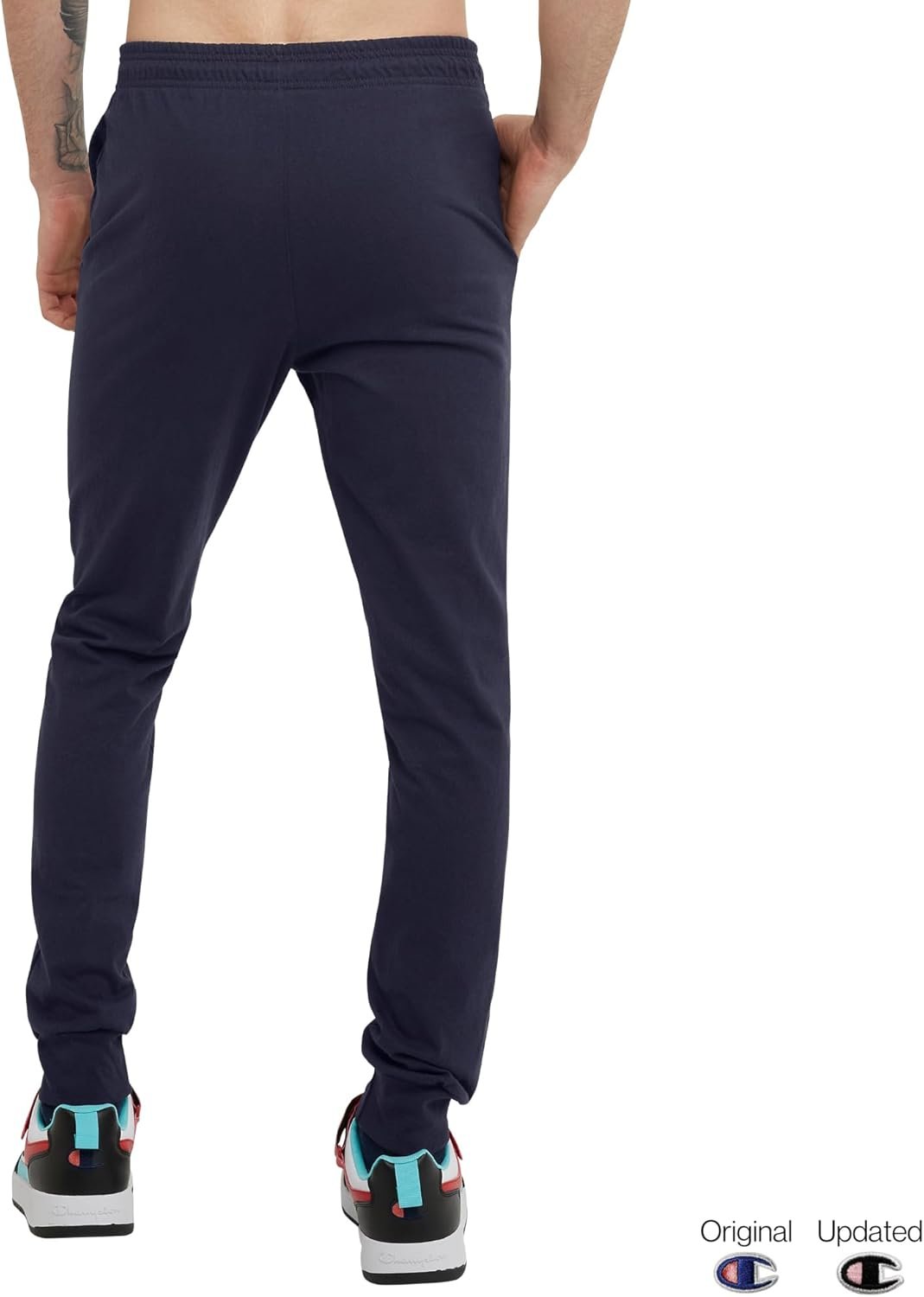 Champion Men's Joggers, Lightweight Lounge Pants, Jersey Graphic Pants for Men, 31" - Image 3