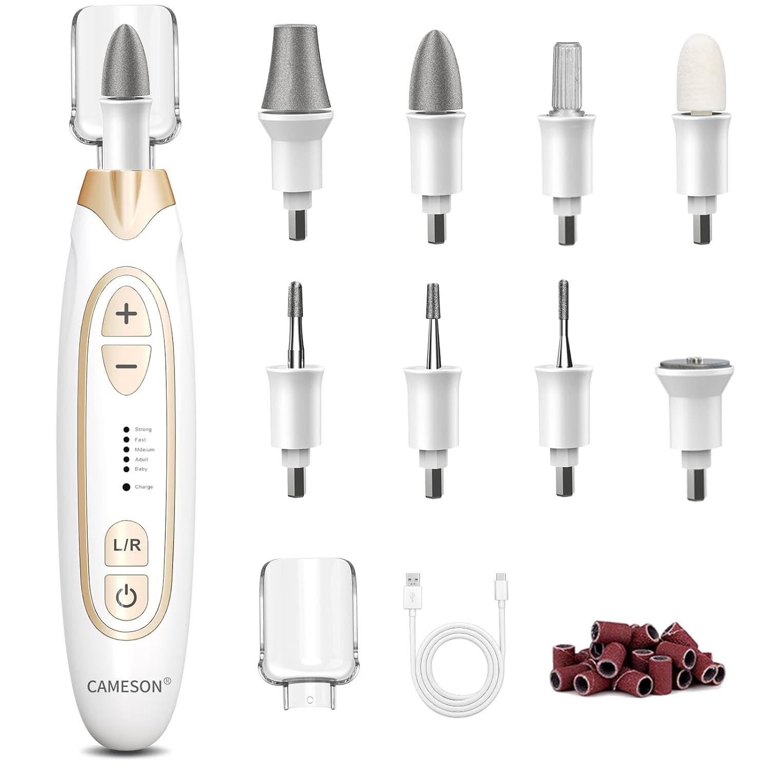 Professional Manicure Pedicure Kit, Cordless Electric Nail File Drill Machine, Toe Nail Filer and Buffer Set, Toenail Grinder for Thick Toenails, Hand Foot Care Tools for Women Men Nails Cuticle Feet - Image 2