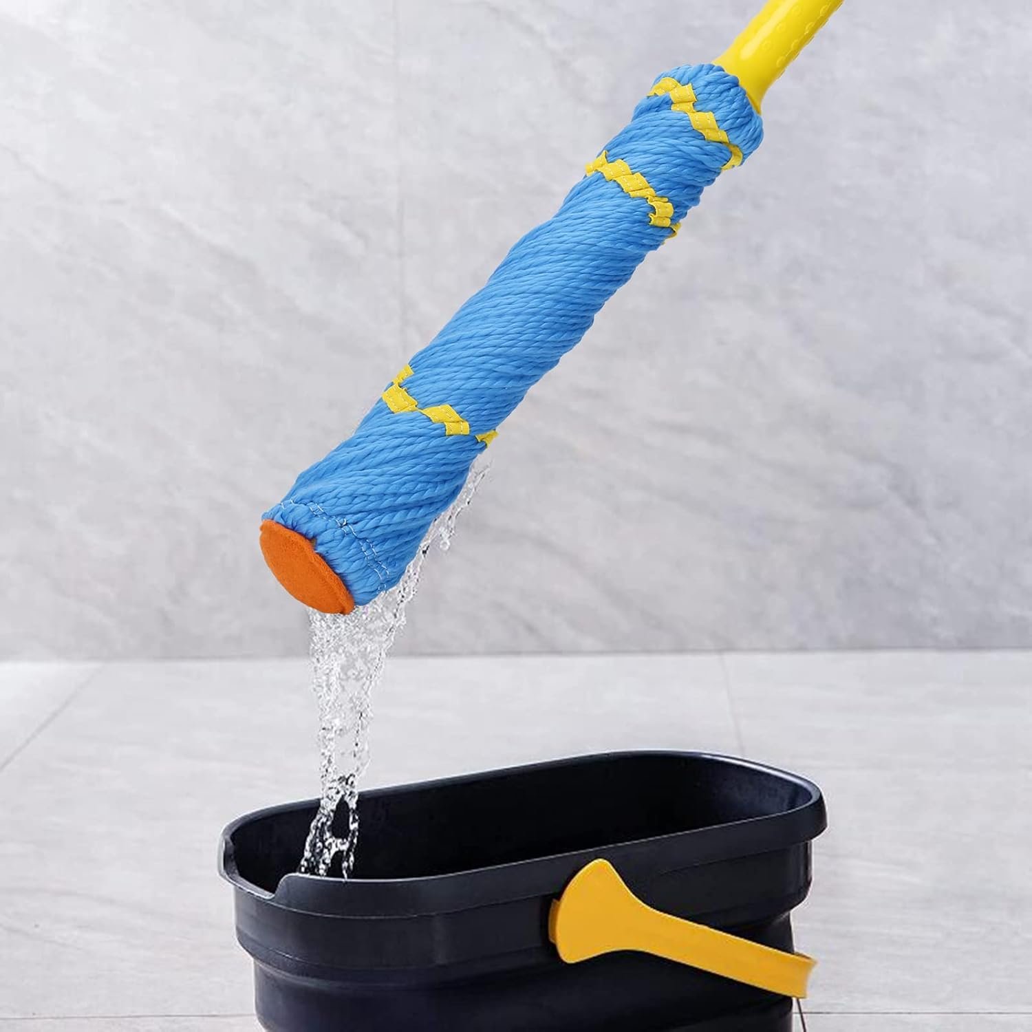 Self-Wringing Twist Mops for Floor Cleaning, Microfiber Floor mop with 57 " Long Handle, Easy Wringing Mop for Hardwood Commercial Household Clean - Image 5