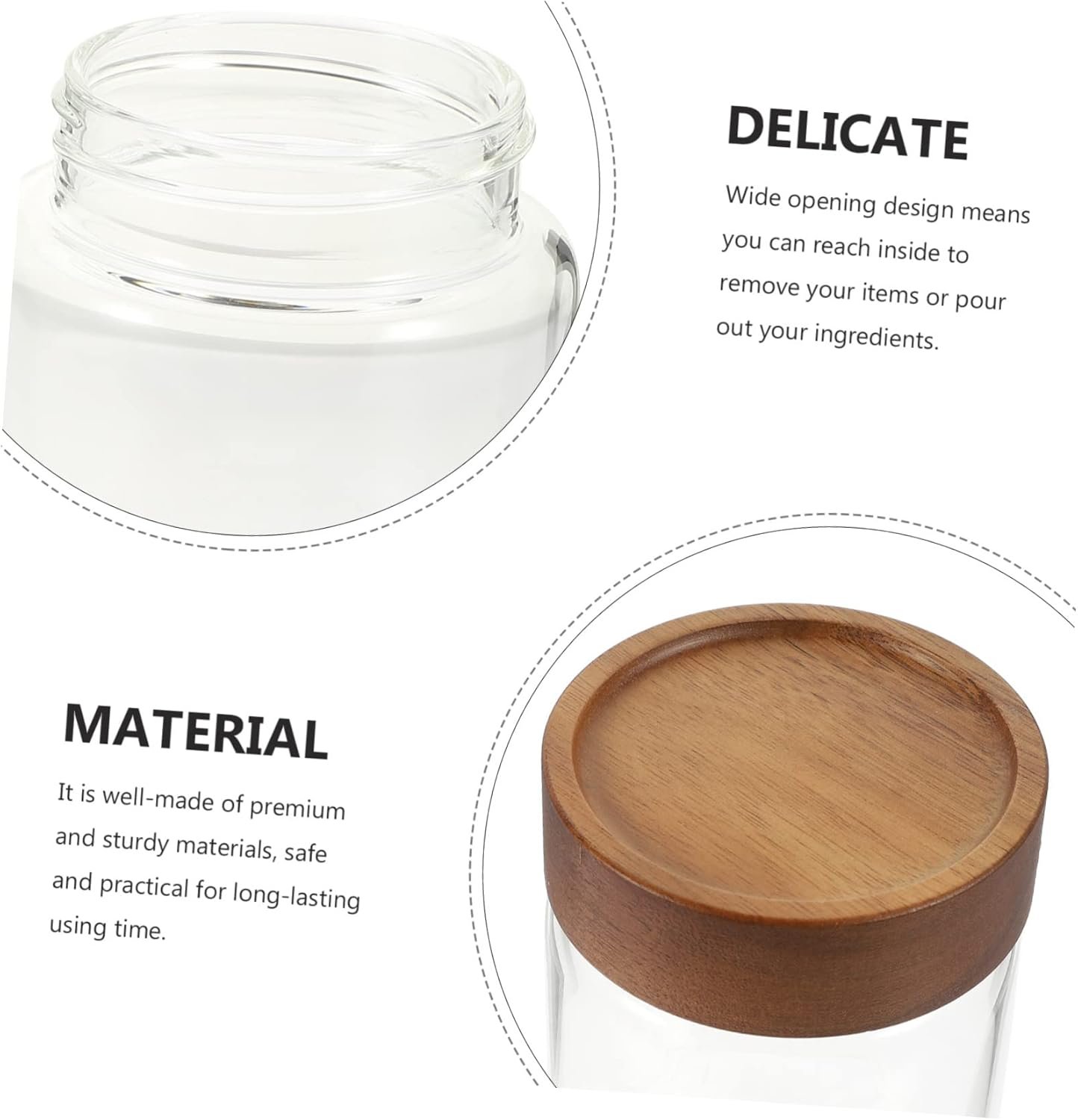 PRETYZOOM Sturdy Glass Coffee Bean Storage Jar 350ml Airtight Canister Snack Storage Bottle Food Holder for Kitchen - Image 10