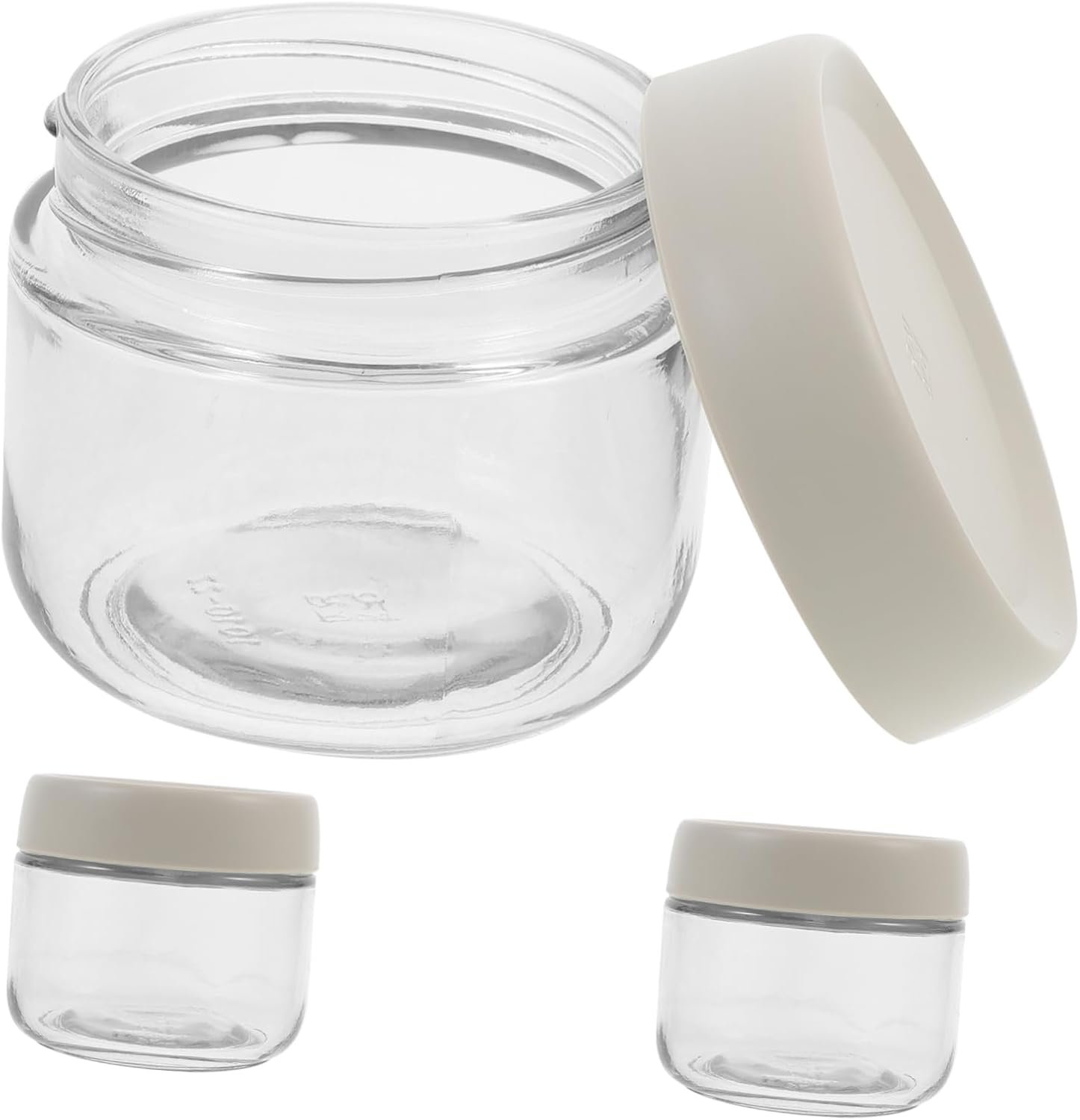 Zerodeko Sealed Glass Food Storage Jar Set 3pcs Airtight Coffee Bean Storage Container - Image 2