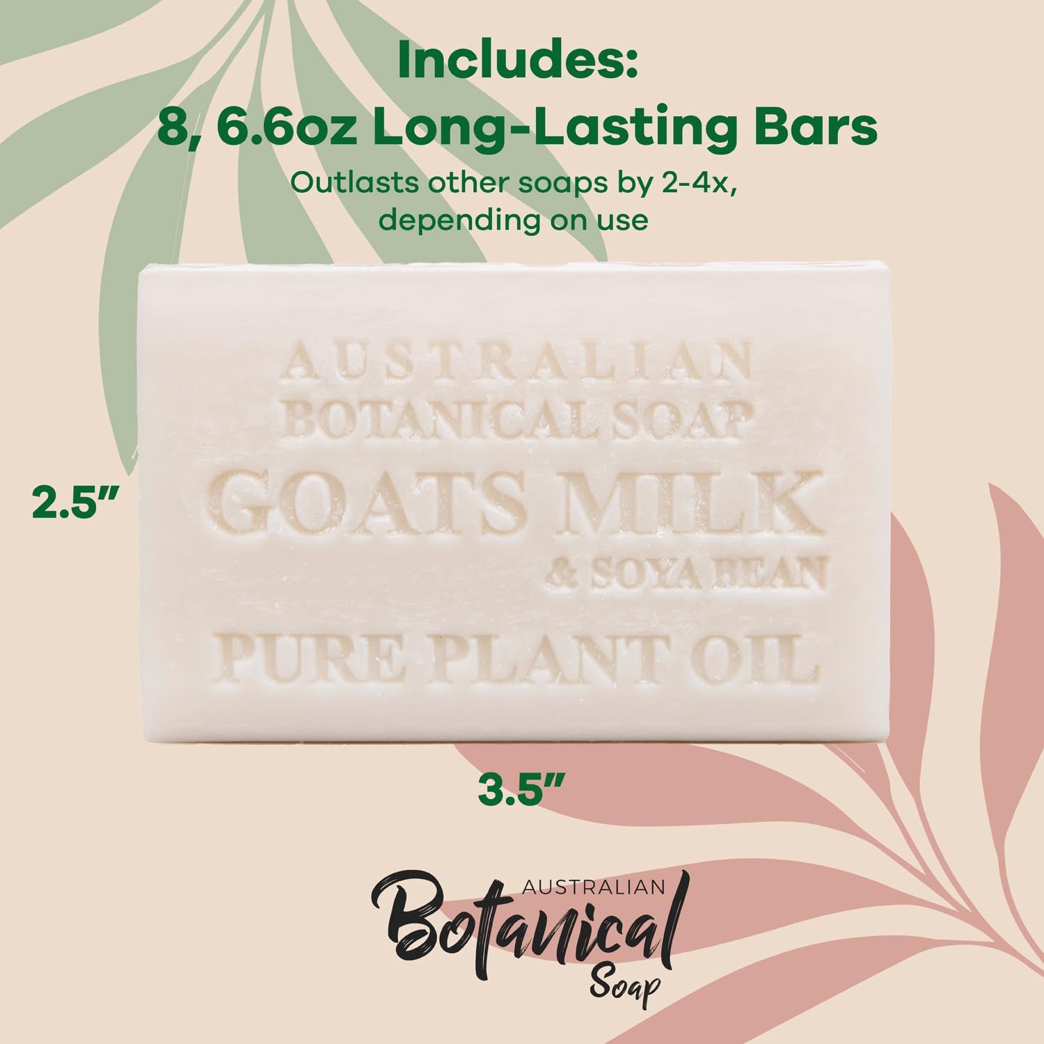 Australian Botanical Soap 6.6 OZ, Pack of 8, Goat Milk Soap Bars with Soya Bean Oil, Enriched with Organic Shea Butter, Suitable for All Skin Types, Packaging May Vary - Image 5
