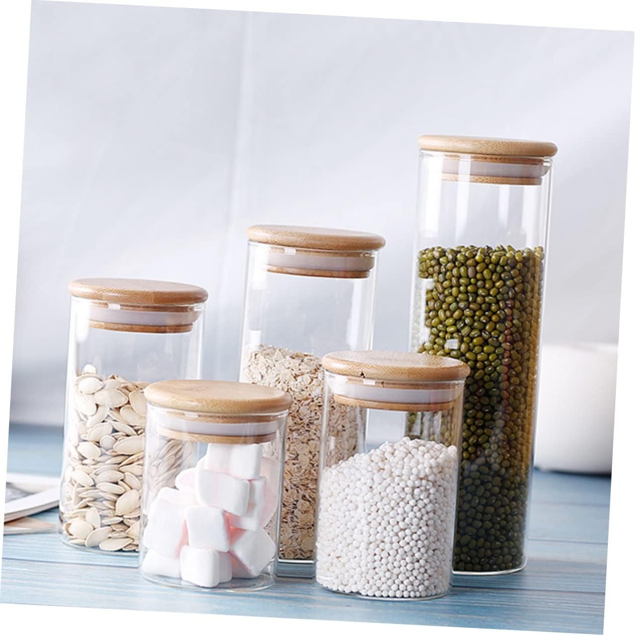 Luxshiny Glass Sealed Jar Set 350ml Storage Jars Clamp Lids for Airtight Storage of Cereals Tea Nuts - Image 8