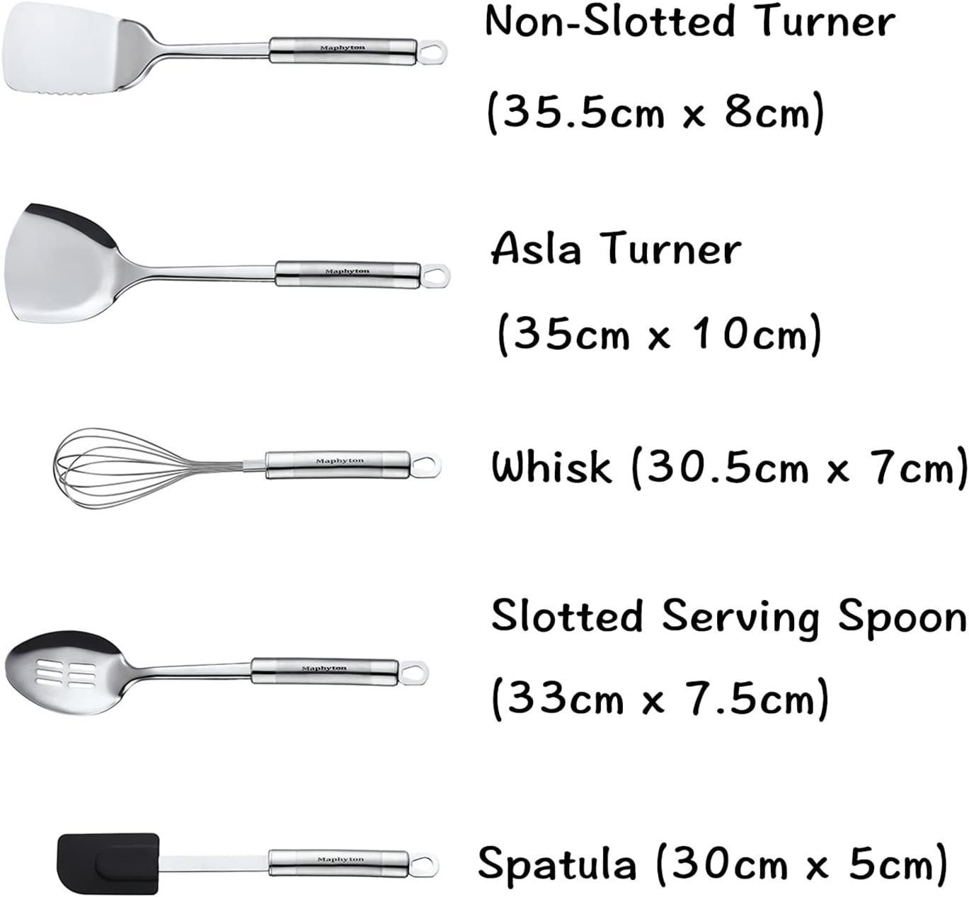 Cooking Utensil Set, 11 PCS Stainless Steel Kitchen Utensil Set, Nonstick Kitchen Gadgets Cookware Set with Spatula - Image 4