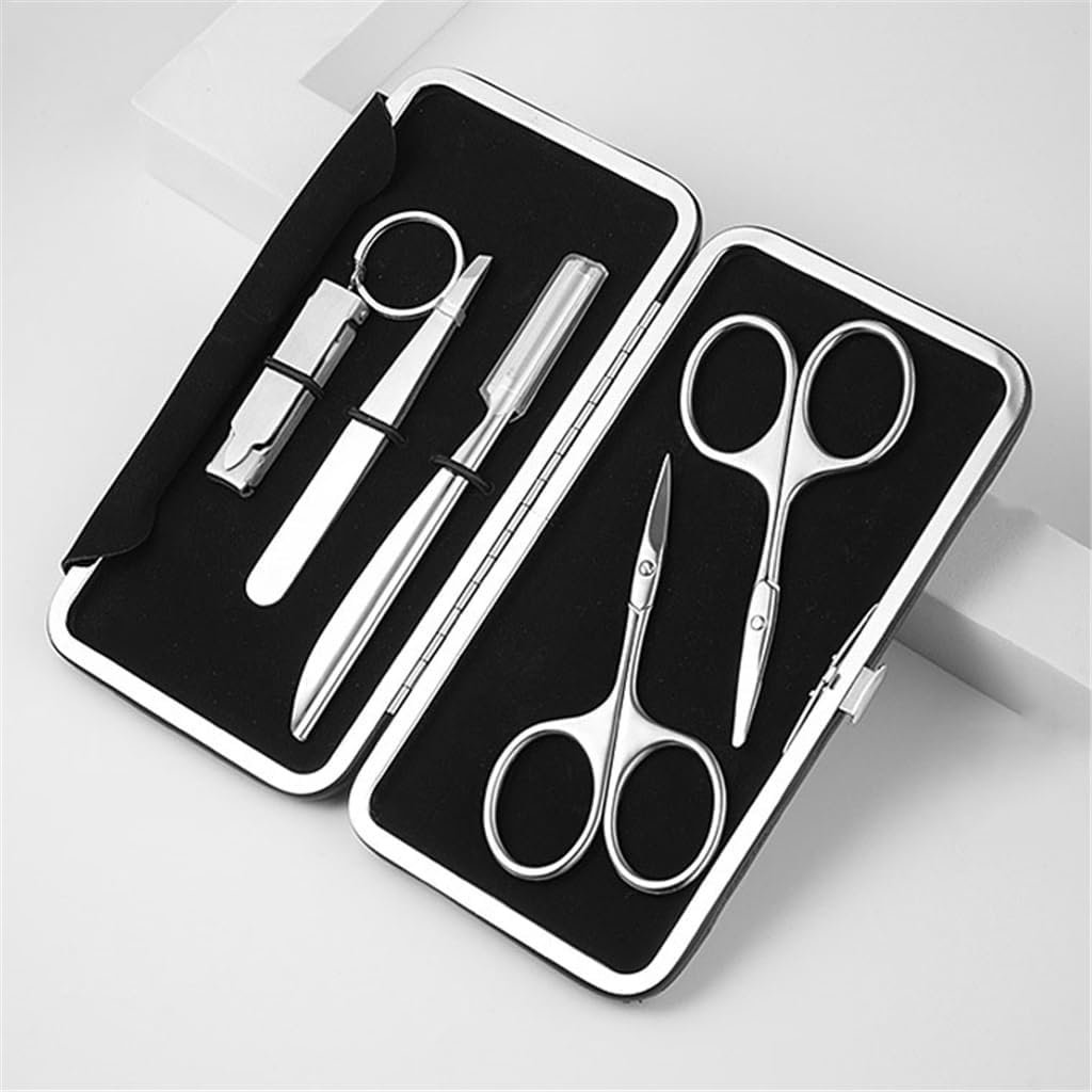Men's Grooming Kit Nose Hair Scissors Beauty Scissors Eyebrow Trimming Tool Nail Clipper Set - Image 3