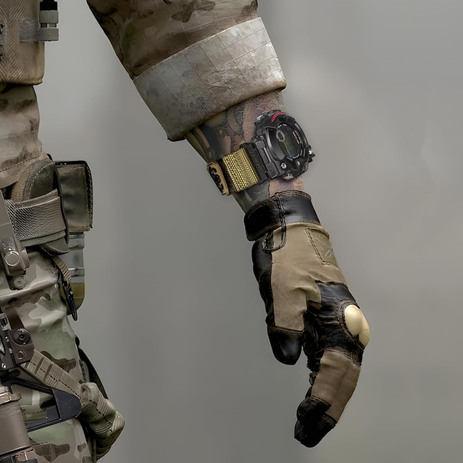 18mm Nylon Watch Band for Casio G-shock GWF-1000 GWF1000, Rugged Nylon Sports Watch Strap with Military Patches Design, Quick Release Replacement Strap for Outdoor Camping for Men Women - Image 6