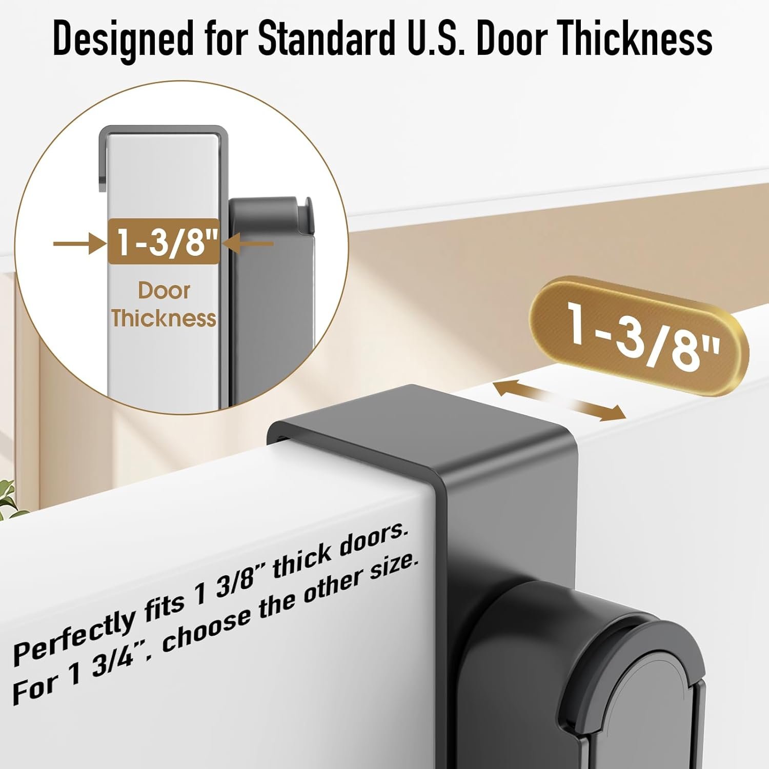 KitchLife Over Door Drying Rack, Foldable Hook Portable Space Saving Hanger for 1 3/8" Doors for Laundry Bathroom Bedroom Clothes Coat Towel Rack, Travel & Home Use, Space Grey - Image 3