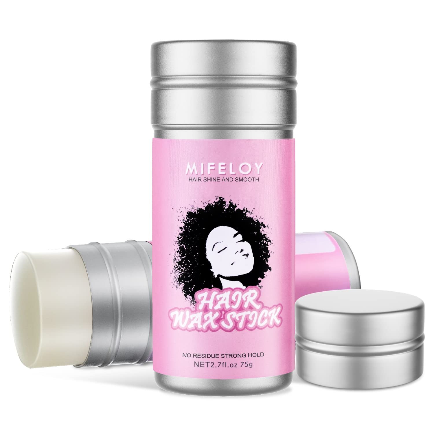 Hair Wax Stick, 2.7 oz - Pomade Tamer Stick for Smoothing Flyaways Edge Control, Long Lasting Styling Cream Gel, Women Slick Back Hair Glue, Bed Head for Wigs - Image 2