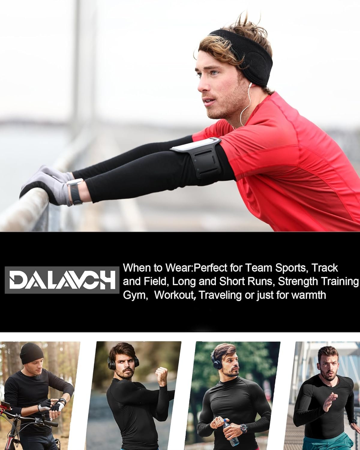 5 Pack Men's Compression Shirts Long Sleeve Athletic Workout Sports Undershirt Base Layer Top for Winter - Image 7