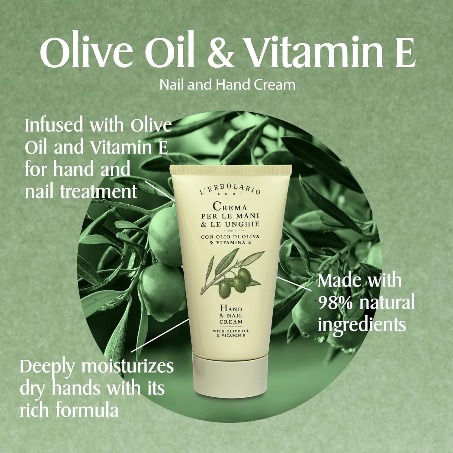 L'Erbolario Hand and Nail Cream - Moisturizing Hand Lotion for Women and Men with Shea Butter - Hand Cream for Dry Hands and Fragile Nails - 2.5 oz - Image 3