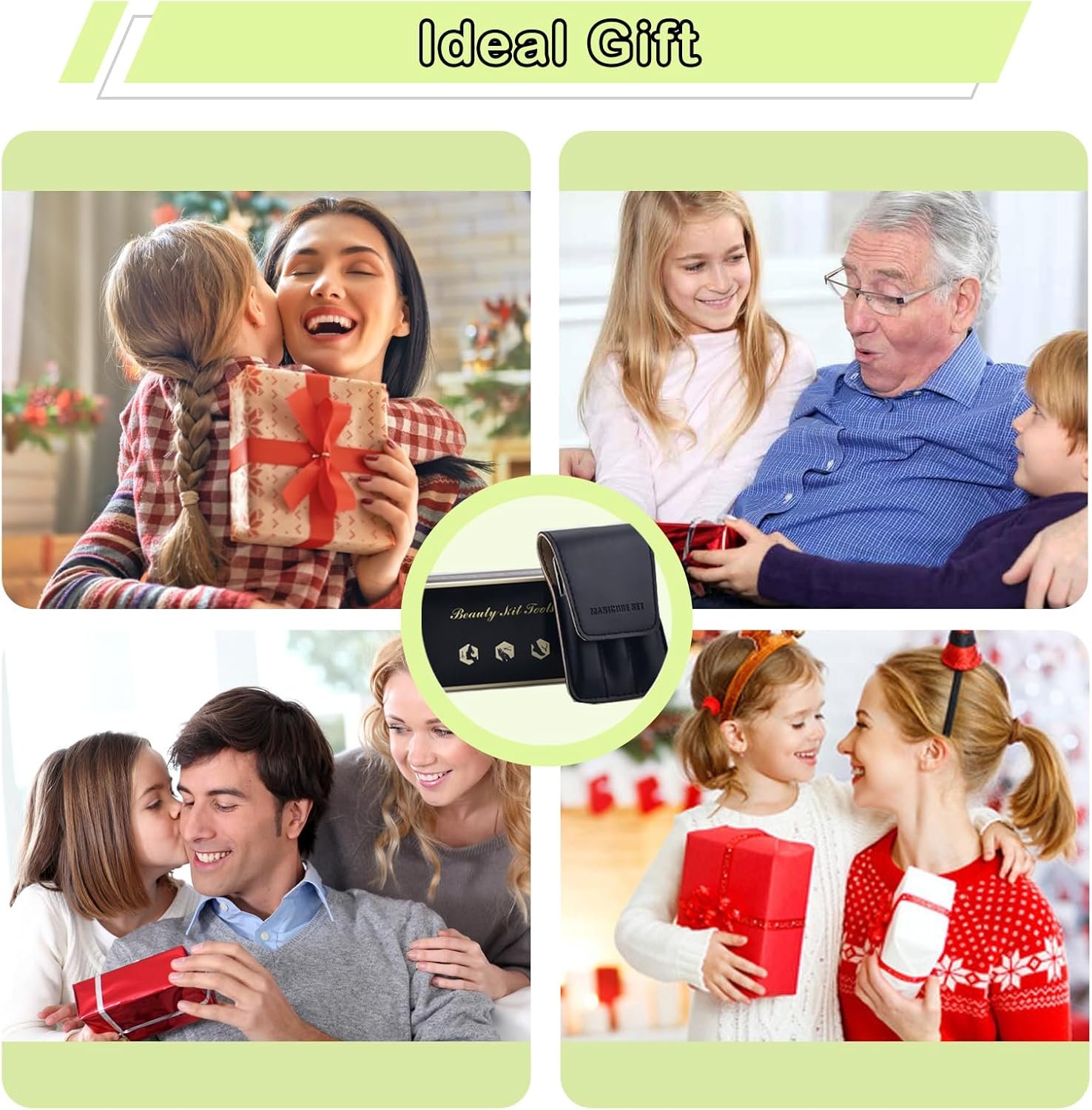 Nail Clipper Set with Leather Case, 6 in 1 Manicure Set Kit Personal Stainless Steel Fingernail Toenail Cutters, Suitable for Home, Workplace, Outdoor Travel, Gift for Men Women, Dark Black - Image 8