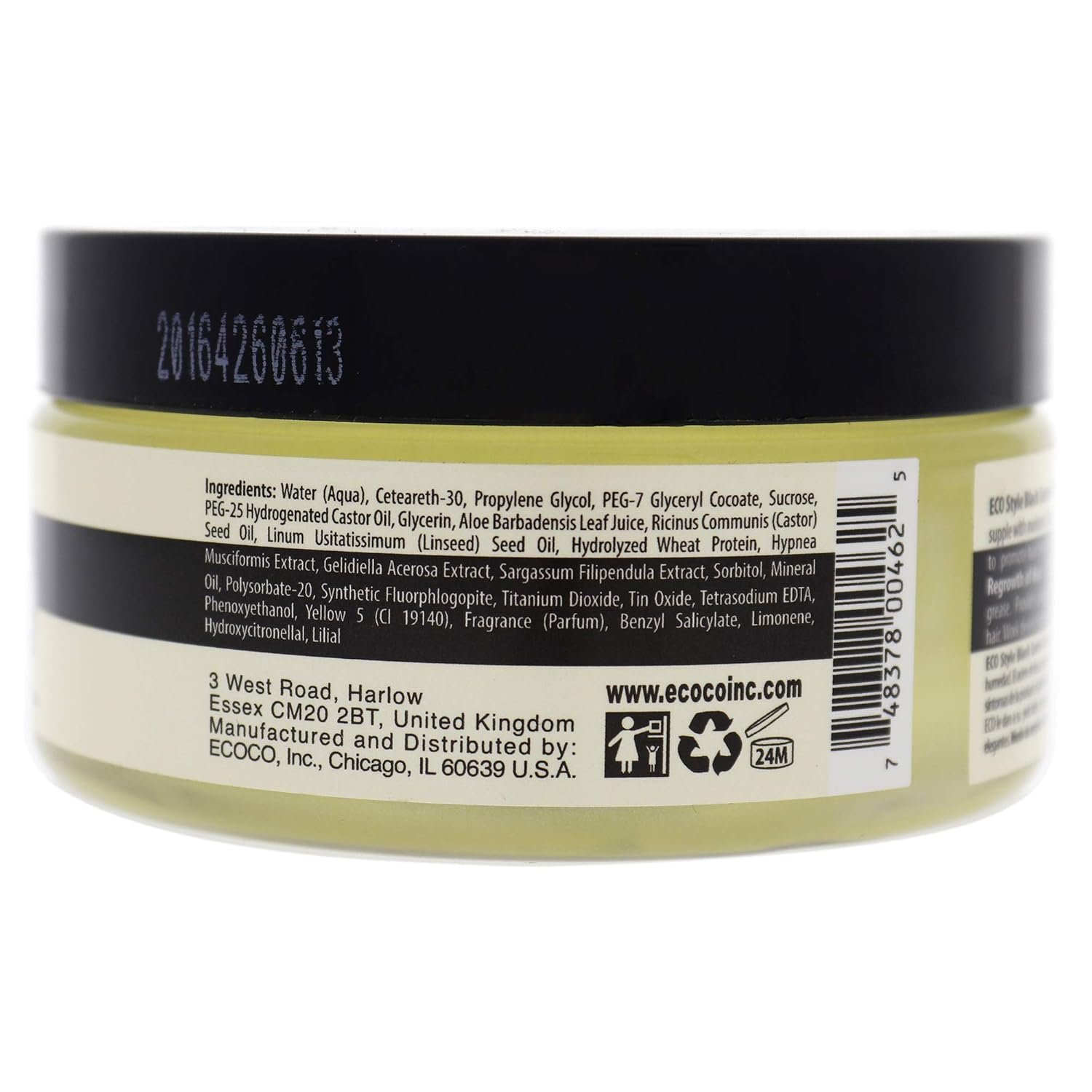 Eco Style Ecoco Gel - Black Castor Flaxseed Oil - Long Lasting Shine - Nourishes And Repairs Damaged Hair - Promotes Healthy Scalp - Provides Superior And Weightless Hold - Effortless Style - 8 Oz - Image 3