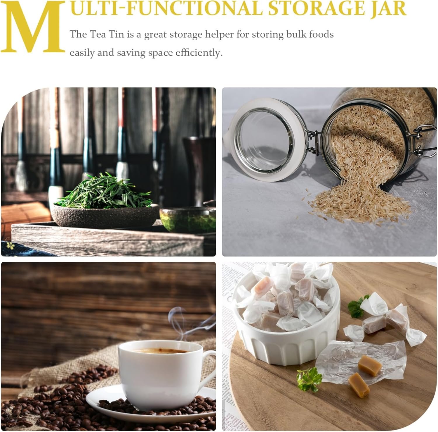 Mobestech 2pcs Glass Airtight Canister for Food Storage Kitchen Jars for Dried Fruits Tea Glass Seal Lid for Pantry Organization - Image 9