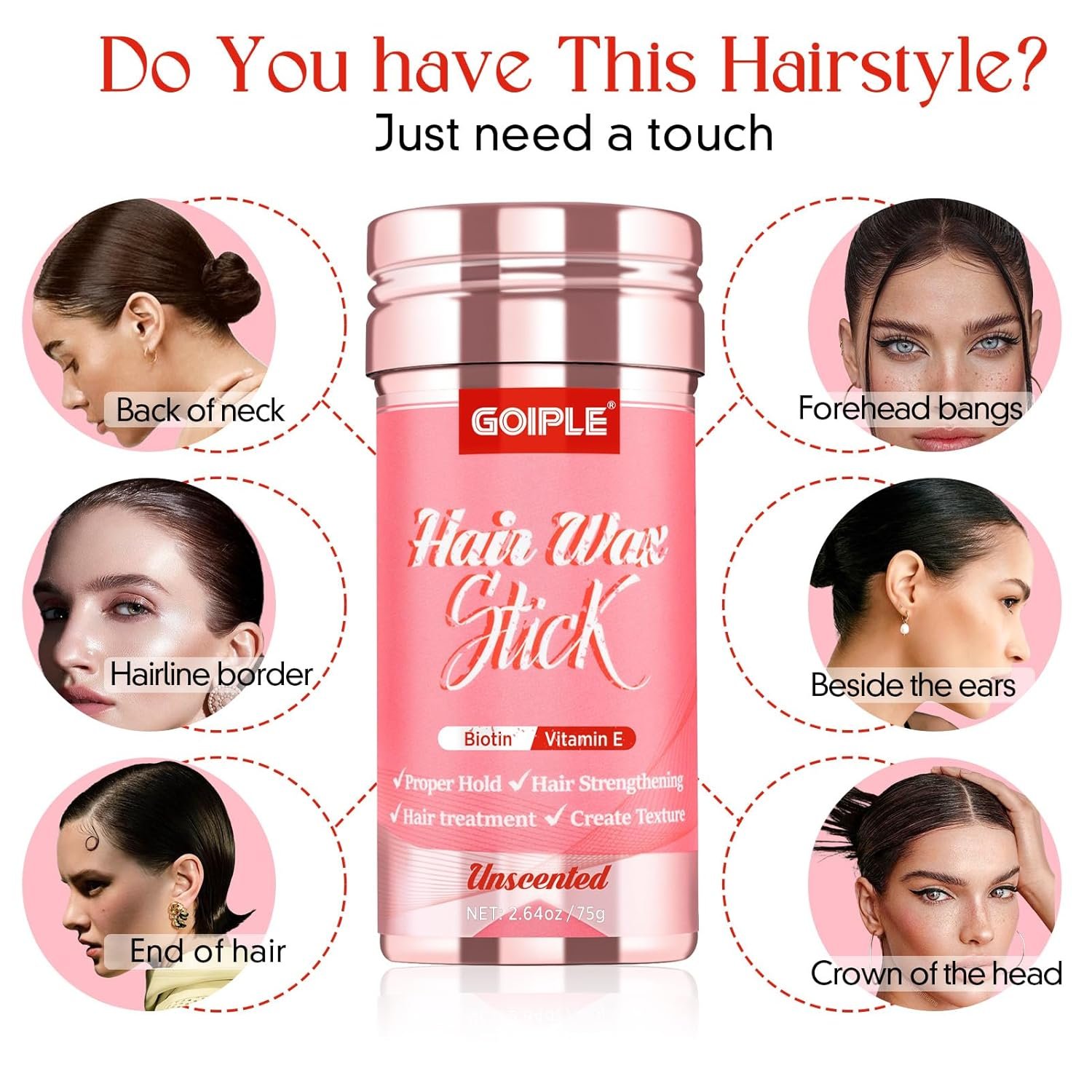 Hair Wax Stick Silk Stick Wax for Adult & Kids, Long-Lasting Styling Stick, Hair Pomade Wax Smoothing for Natural Hair or Wigs, Styling Wax for Fly Away & Edge Frizz Hair No Residue No Greasy - Image 7