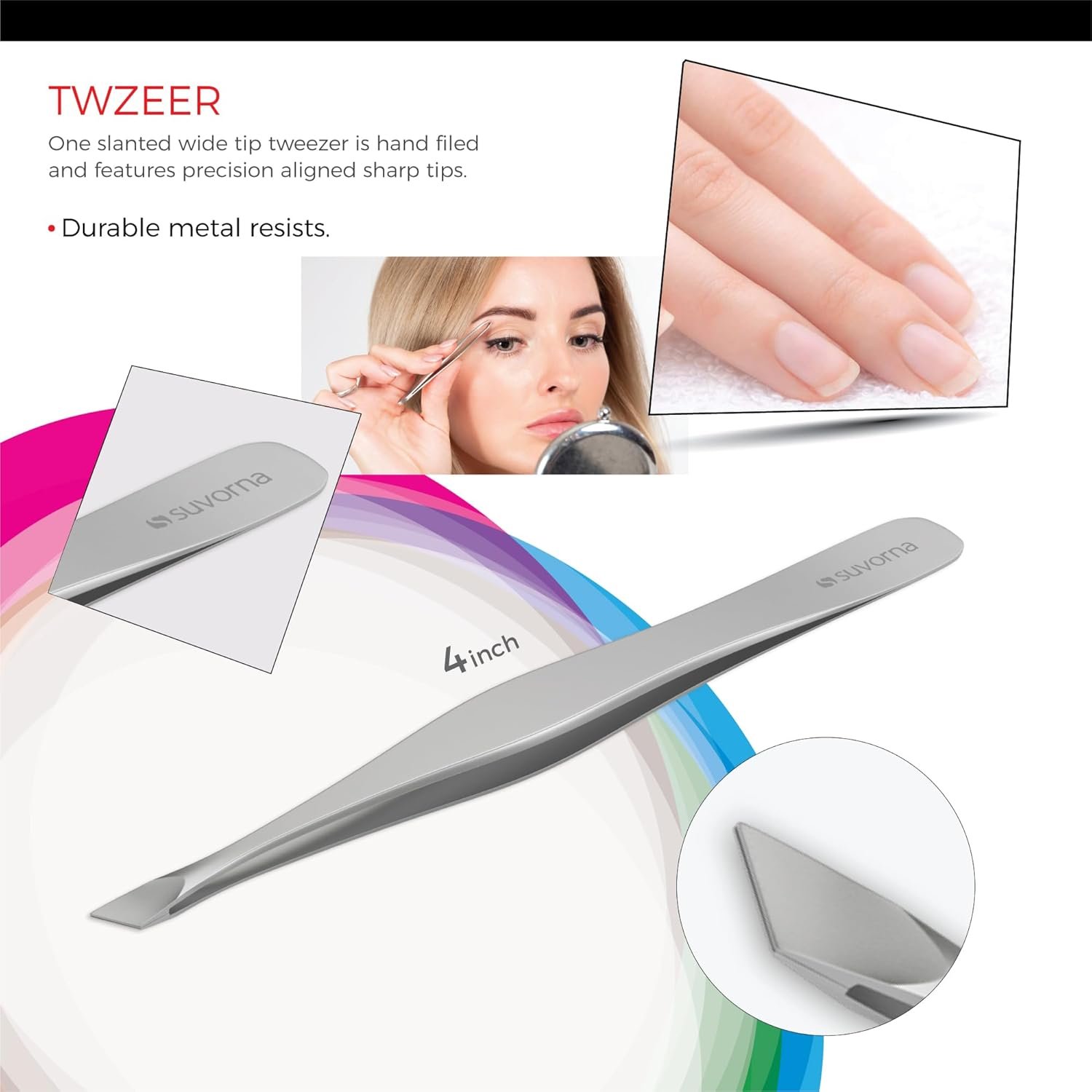 Manicure Kit for Women with Nail Clippers, Nail Scissors, Cuticle Pusher, Nail File & Tweezer - Made with Stainless Steel - Professional Nail kit for Adults, Seniors, Women, and Men. (5 Pcs) - Image 5