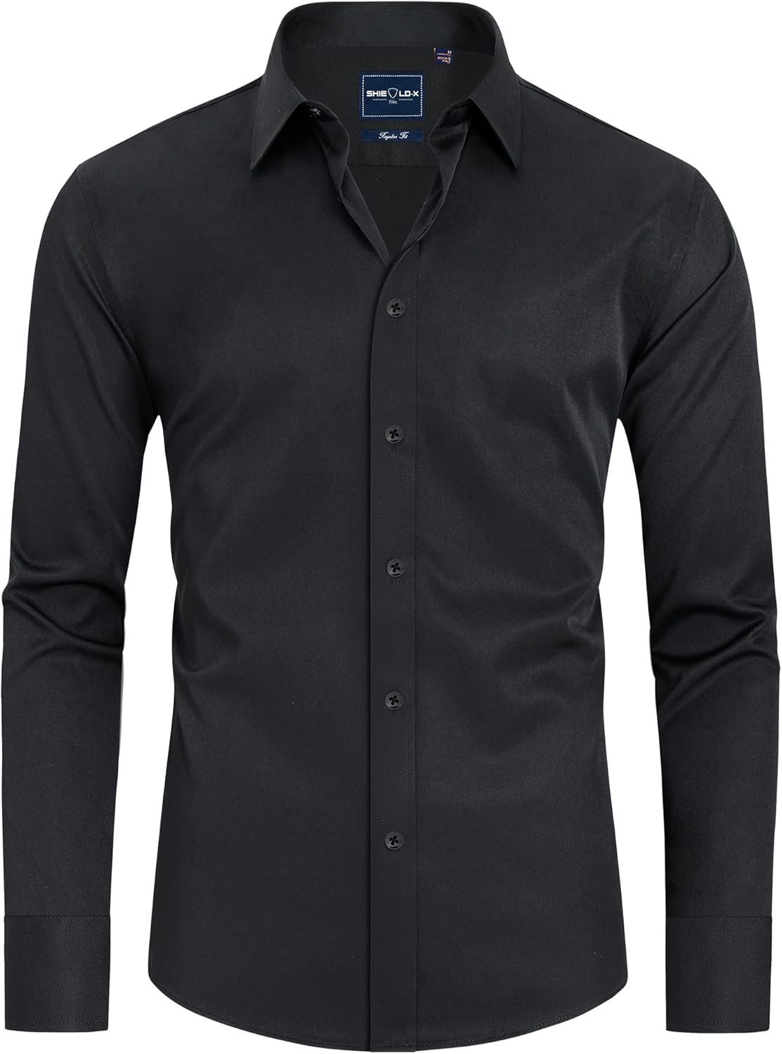 Alimens & Gentle Slim Fit Mens Dress Shirts for Men Button Down Long Sleeve Dress Shirts Wrinkle Free Formal Stain Proof - Image 2