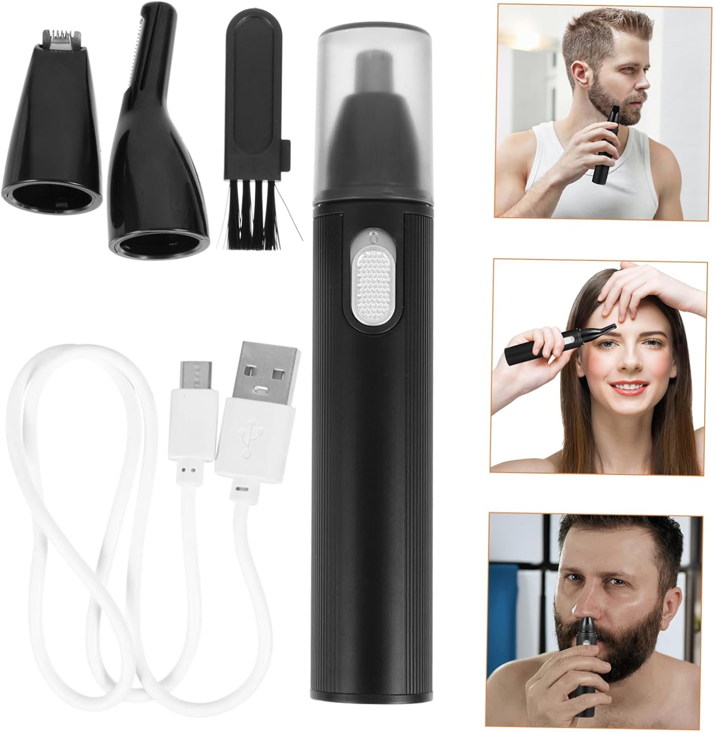 1Set Electric Nose Hair Trimmer Personal Care Device for Easy Hair Removal Painless Nose Hair Cleaning Tool for Men Women Compact Design Black - Image 6