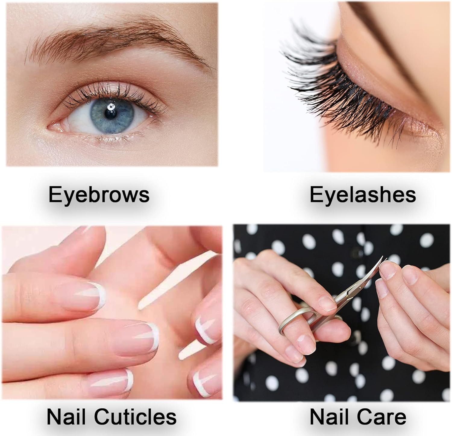 Manicure Set - Cuticle Scissors, Nail and Eyebrow Scissors, Nail Clippers, Cuticle Pusher, Nail File, Eyebrow Tweezers - Professional Mens Grooming Kit (7 in 1) - Image 5