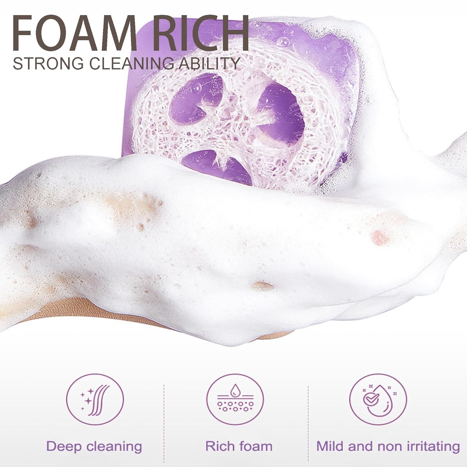 Honey Organic Handmade Soap, Natural Loofah Soap Bar, Hydrating, Moisturizing Handmade Soap for Face and Body, Gentle Cleansing, Oil-control Bath Bar Soap Deep Nourishes Your Skin, Honey - Image 7