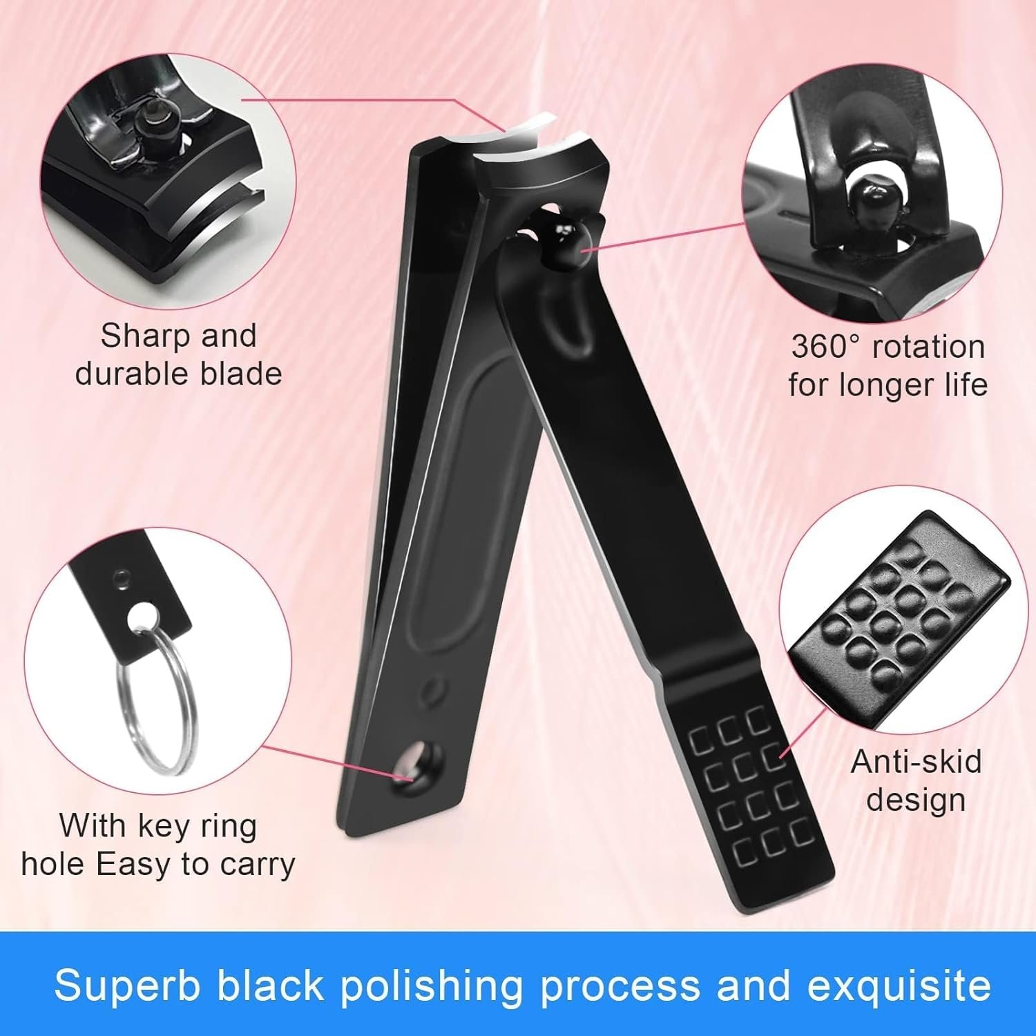 Tweezers and Fingernail Clippers Kit, 8 Pcs Professional Tweezer Nail Clipper Set Stainless Steel Manicure Tools with Case for Men Women - Image 4