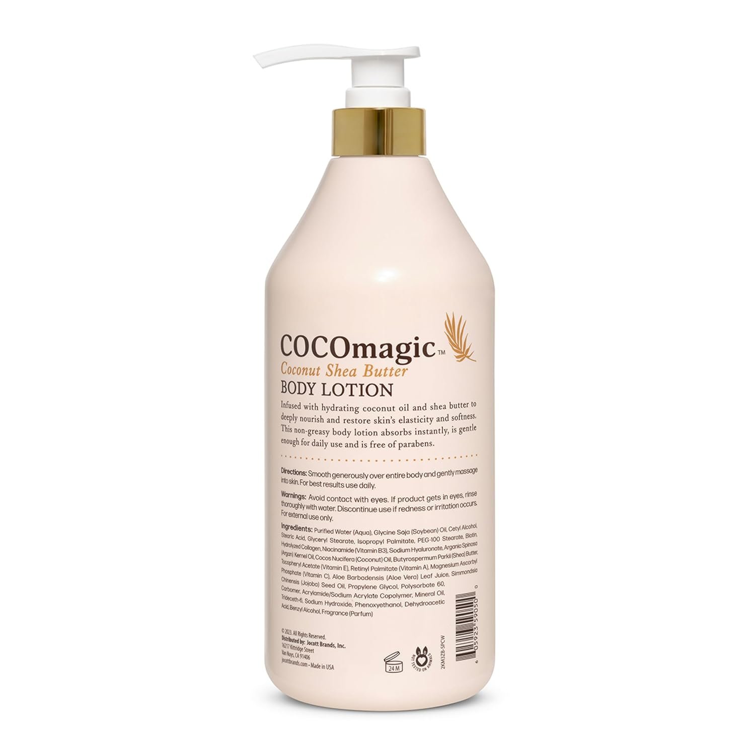 Cocomagic Coconut Shea Butter Body Lotion | Deeply Hydrating & Non-Greasy Moisturizer for Soft, Smooth Skin | Paraben-Free & Gentle for All Skin Types (32 Fl Oz) - Image 3