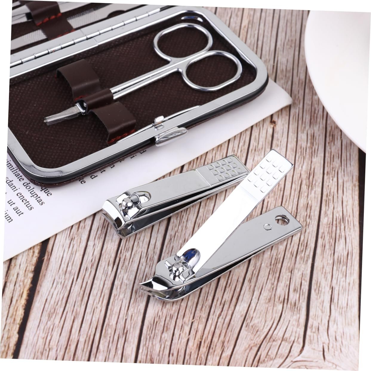 SAFIGLE Stainless Steel Nail Clippers Set 7PCS Manicure Kit for Men and Women Portable Nail Care Tools Scissors and Trimmer for Home and Travel - Image 8