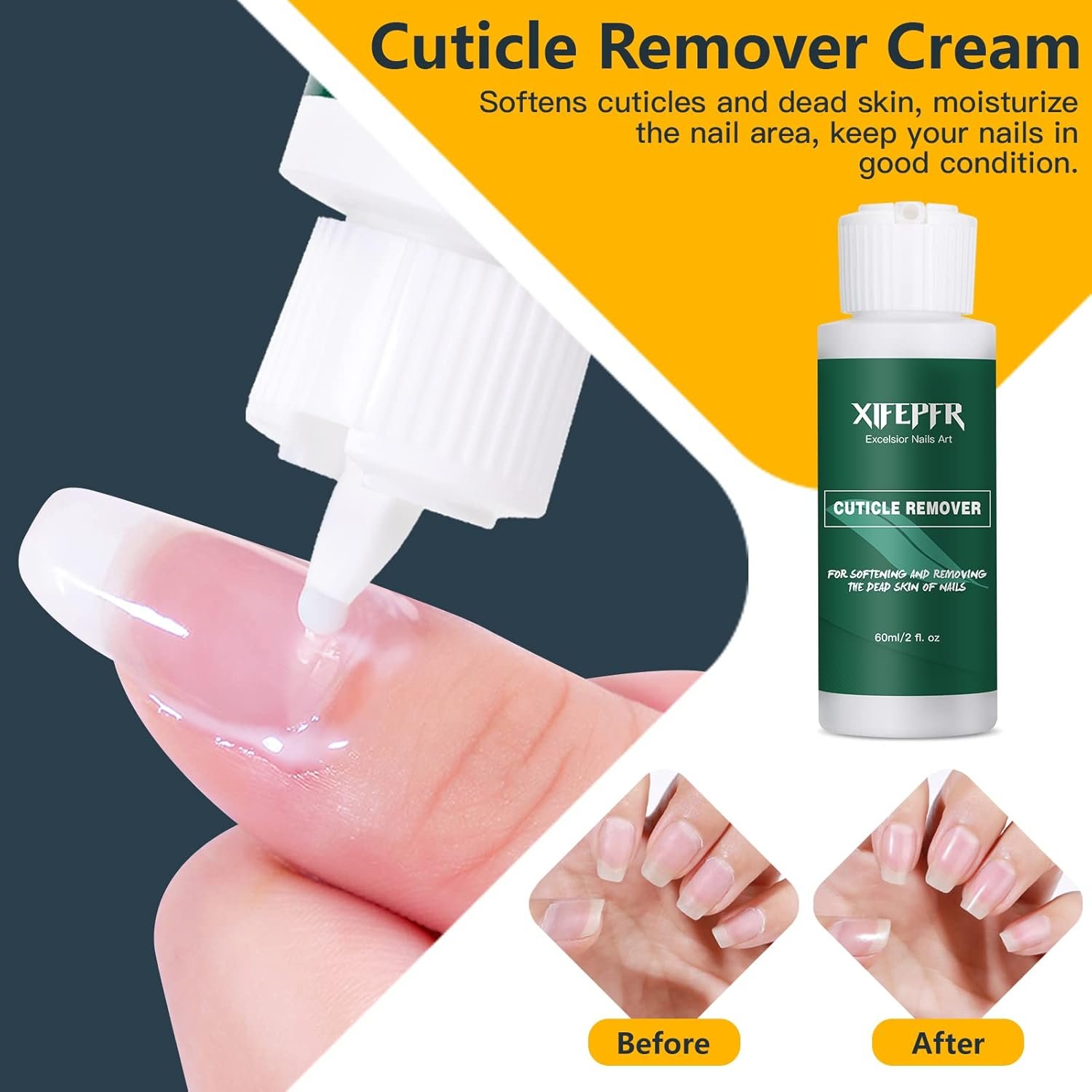 Manicure Set - Cuticle Remover Cream, 19Pcs Nail Clipper Pedicure Kit, Professional Grooming Kit with Black Luxurious Travel Case, Stainless Steel Nail Kit for Men Women, Gifts for Women - Image 7