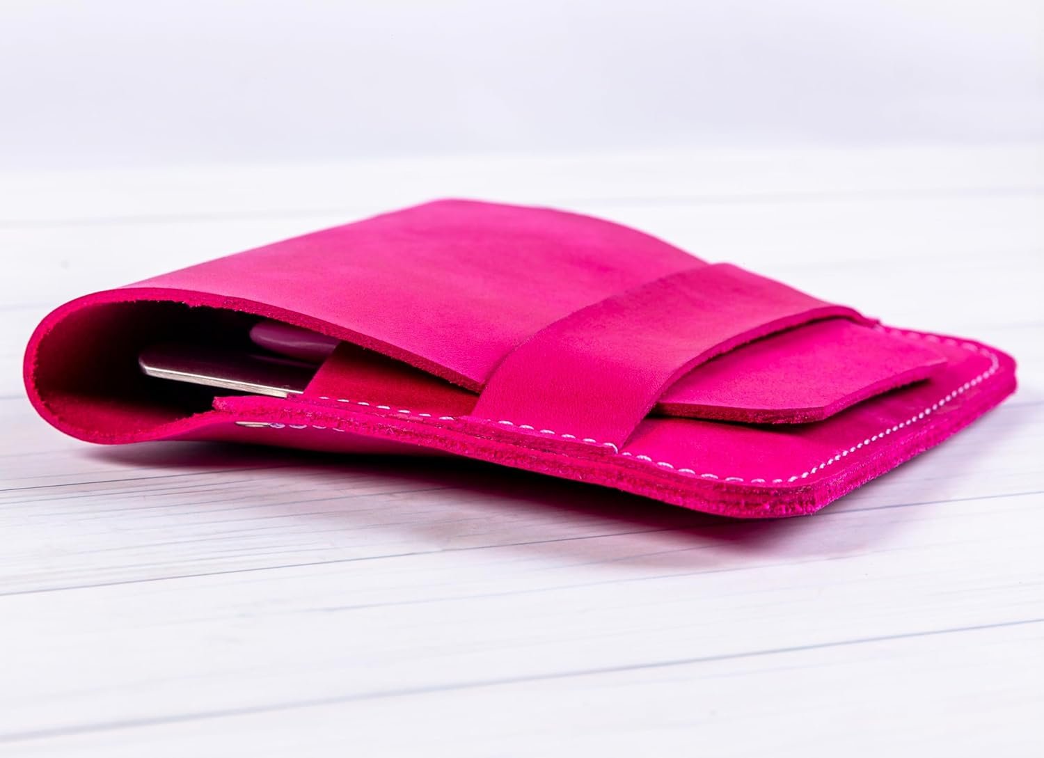 Leather Manicure Set Case Grooming Kit Organizer (Light Brown) - Image 6