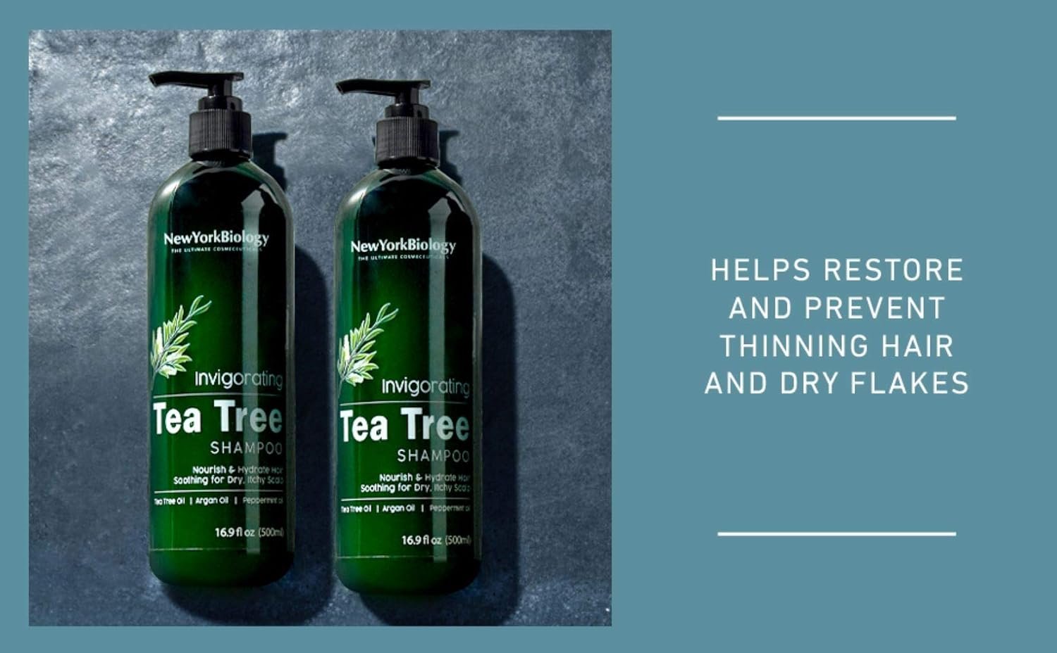 New York Biology Tea Tree Shampoo and Conditioner Set - Deep Cleanser - Relief for Dandruff and Dry Itchy Scalp - Therapeutic Grade - Helps Promote Hair Growth - 16.9 Fl Oz - Image 7
