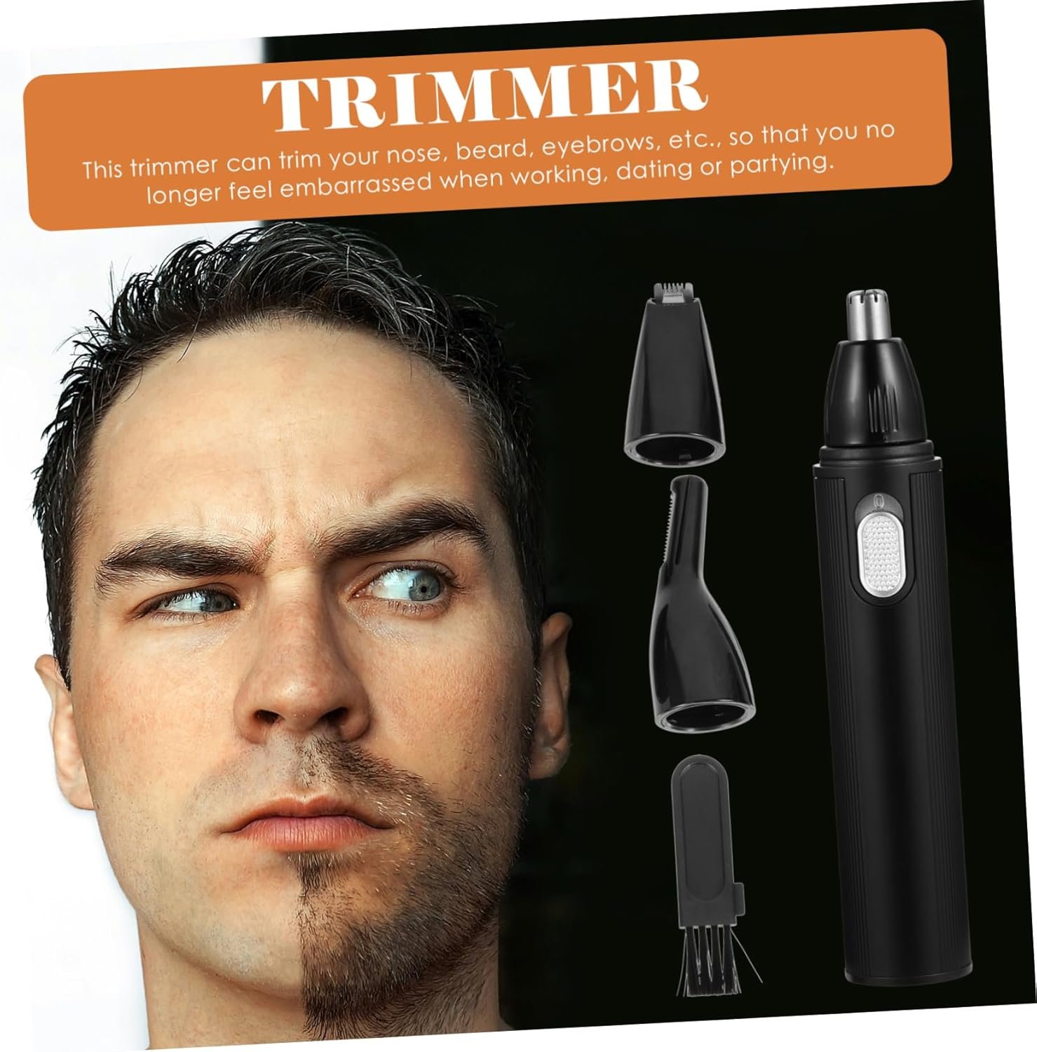 1Set Electric Nose Hair Trimmer Personal Care Device for Easy Hair Removal Painless Nose Hair Cleaning Tool for Men Women Compact Design Black - Image 7