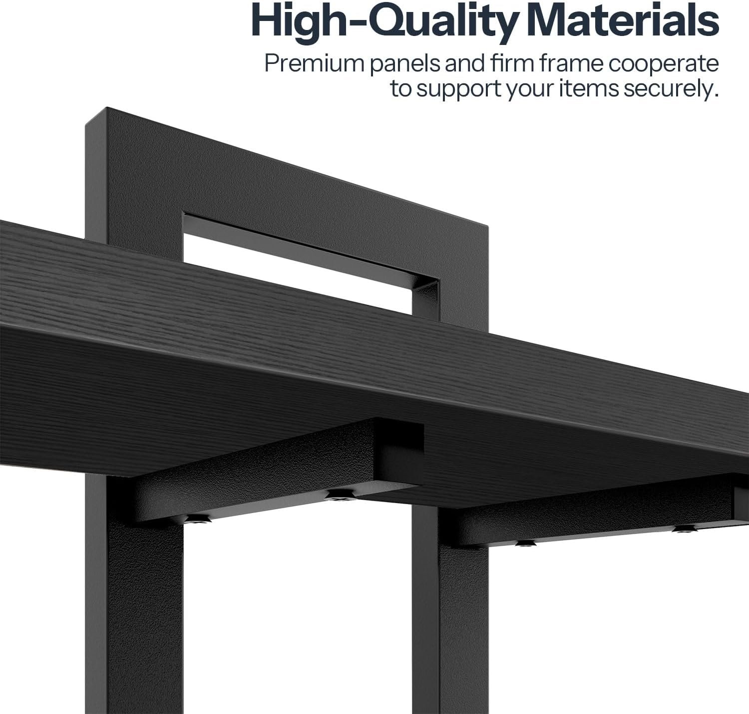 HOOBRO Floating Shelves, 15 Inch Wall Shelf Set of 2, Wall Mounted Storage Shelves 2-Tier, Hanging Bathroom Shelves, for Living Room, Bedroom, Bathroom, Kitchen, Black BK32BJ01 - Image 7