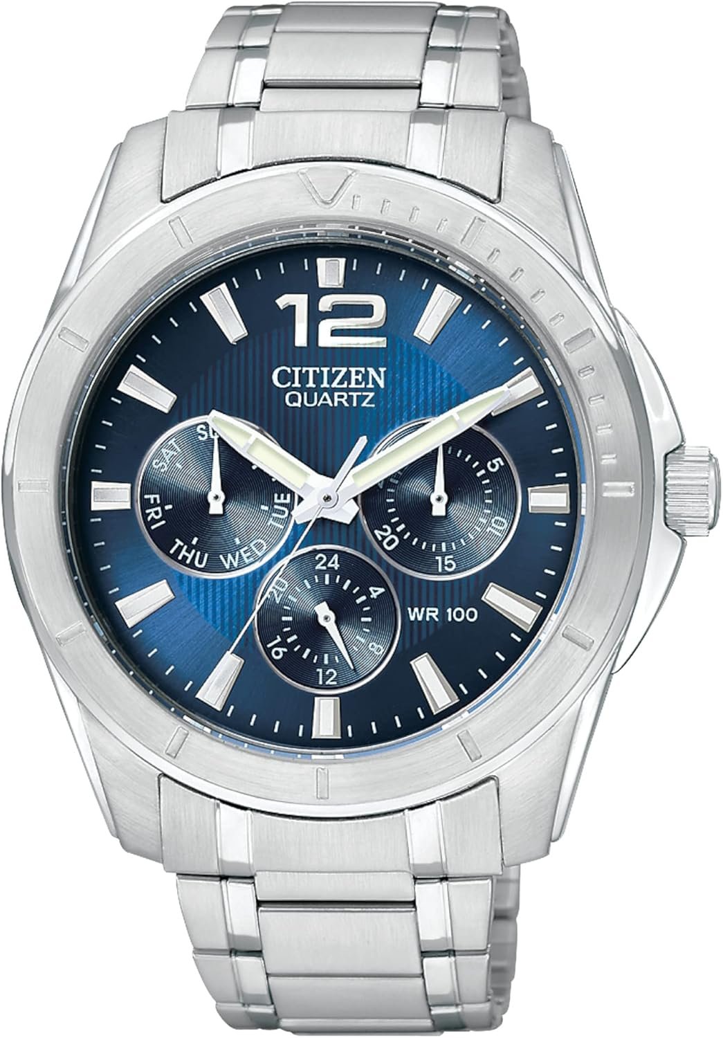 Citizen Quartz Mens Watch, Stainless Steel, Classic, Silver-Tone (Model: AG8300-52L) - Image 2