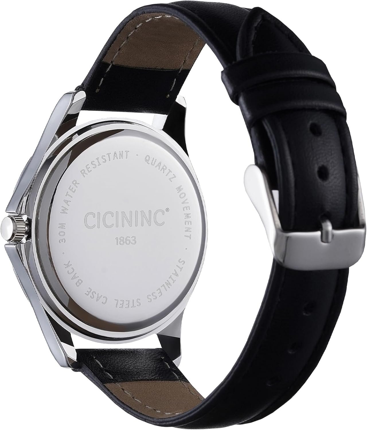 Analog Wrist Watch for Men Women-38mm Rugged Slim Watches, Men's Everyday Leather Band Classic Wristwatch - Image 8