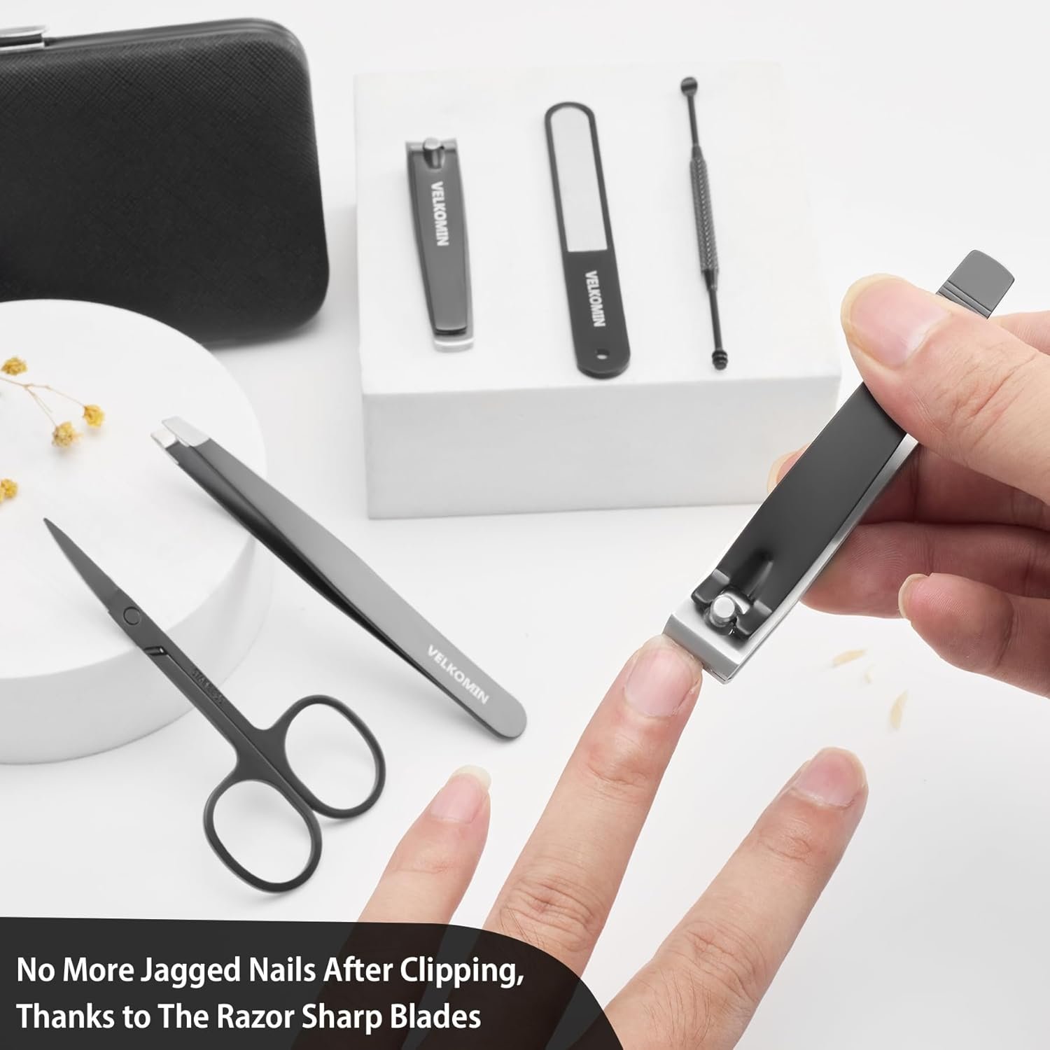 Nail Clipper Set, 6 Pcs Toenail Clippers, Stocking Stuffers for Men Women, Ultra-Sharp and Durable Manicure Kit, 18-Month Replacement Warranty! - Image 5