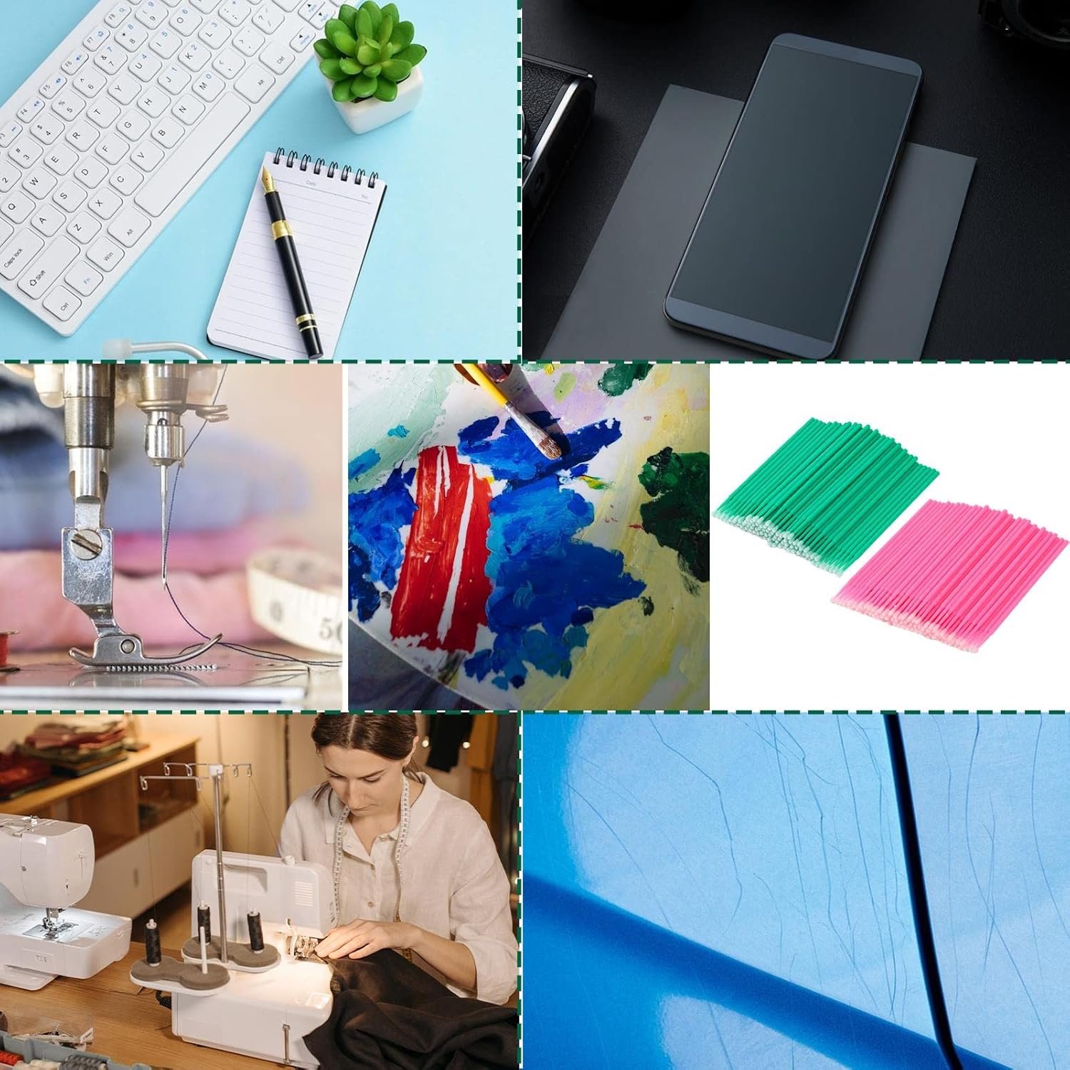 200 Pcs Sewing Machine Cleaning Brushes Tool Kit, Disposable Bendable Pointed Tips Clean Sticks Multi-Purpose Long-Handled Cleaning Swabs for Makeup Cleaning Charging Port Sewing Machine Paint - Image 7