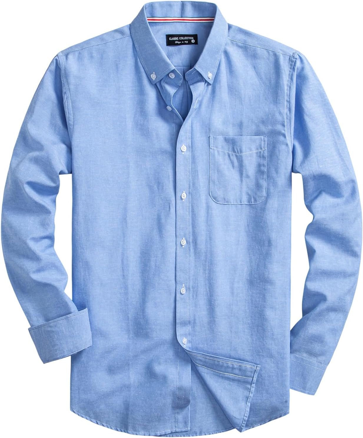 Manwan walk Men's Oxford Shirt Well-Fitted Soft Lightweight Long Sleeve Button Down Shirts - Image 3