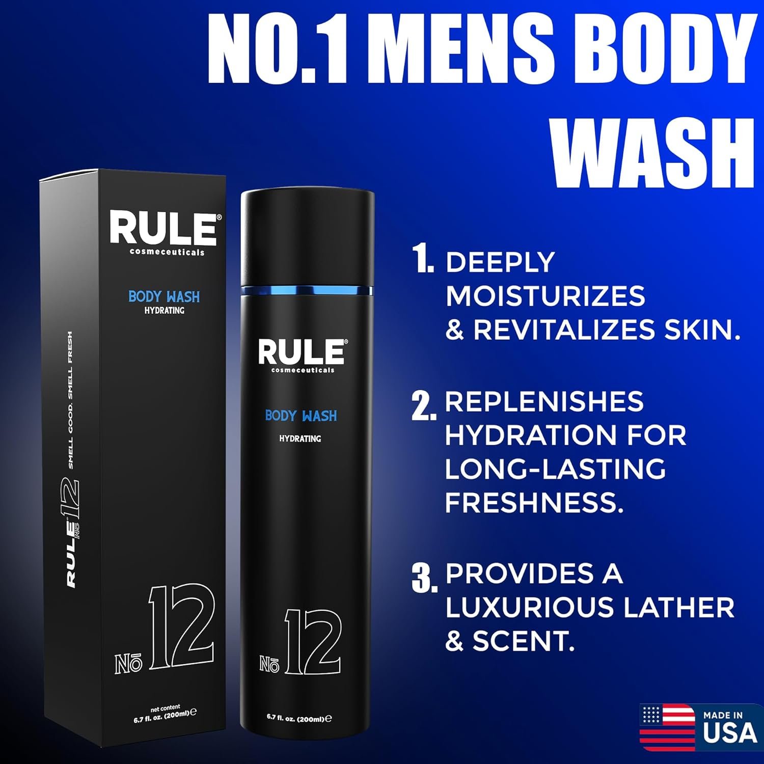 No.12 Body Wash, Shower Gel for Men, Men’s Body Wash with Shea Butter, Aloe Vera and Coconut Oil for Skin, Cleanse, Revitalize & Restore, 200 mL - Image 6