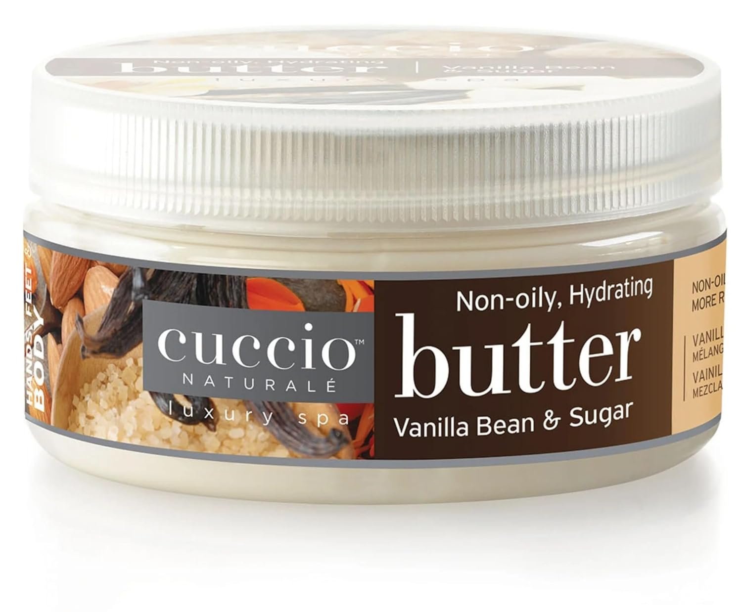 Cuccio Naturalé Butter Blend Vanilla Bean & Sugar - Non-Greasy Lotion for Hand, Body & Feet - Comforting/De-stressing - Paraben/Cruelty Free, Natural Ingredients & Plant Based Preservatives, White, 8 Fl Oz (Pack of 1) - Image 2