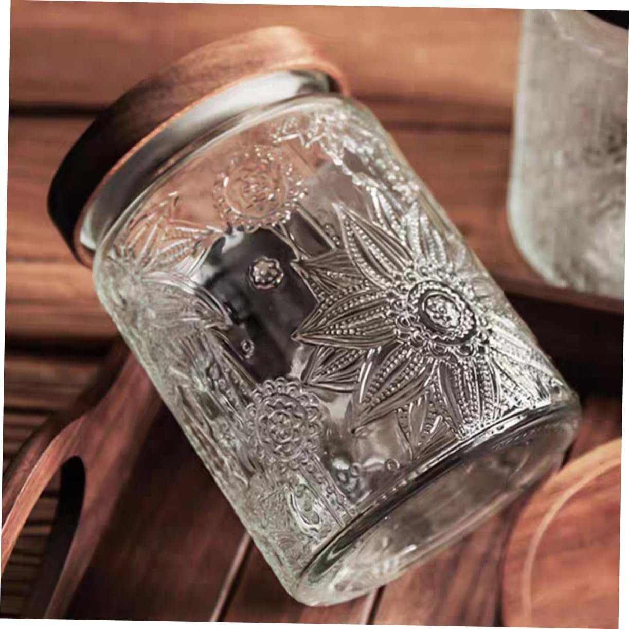 PRETYZOOM 700ml Jar Wide Mouth Lids Coffee Bean Jar for Glass Nut Storage Container - Image 7