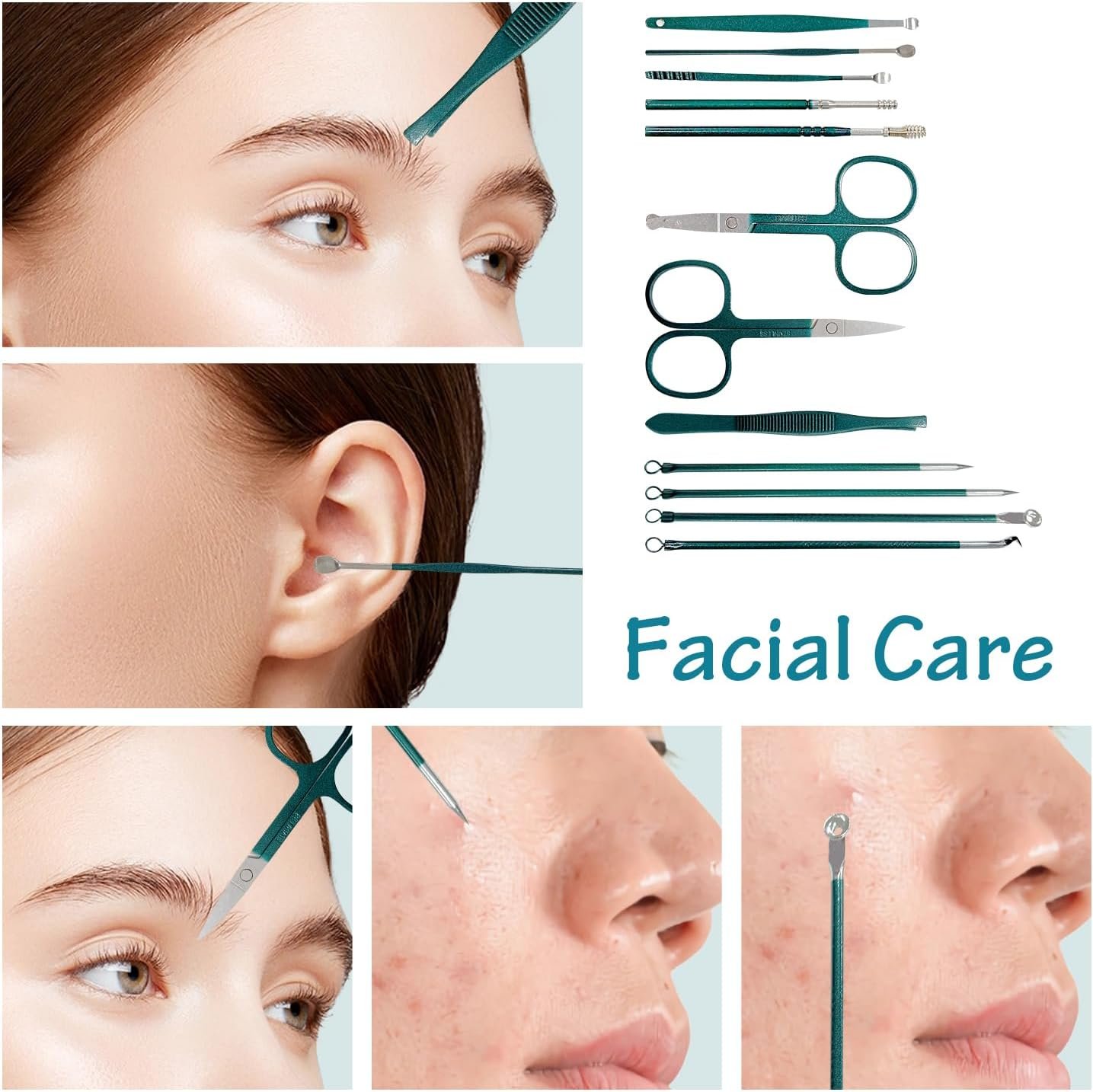 Manicure Set Professional Nail Clippers Pedicure Kit, 30 Pieces Stainless Steel Nail Care Tools Grooming Kit with Luxurious Travel Leather Case for Men and Women - Image 6