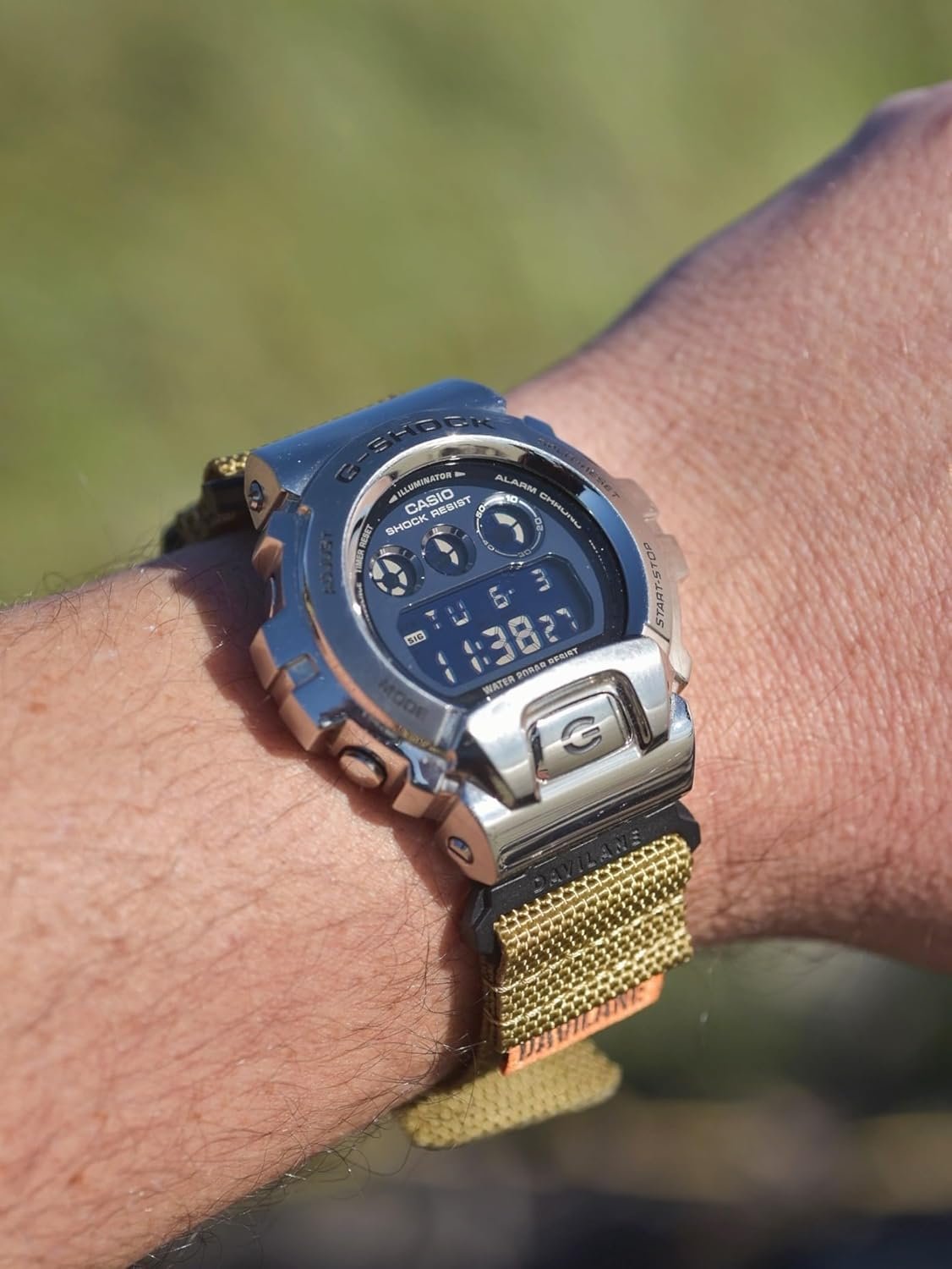 18mm Replacement Band for Casio G-Shock DW-H5600 AE-1000W/1100W/1200/1300/1500WH,W-800H,MRW-200H,F-108WH F-91W,A158WA G-Hook & Badge Decoration Design Nylon Casio Watch Bracelet - Image 4