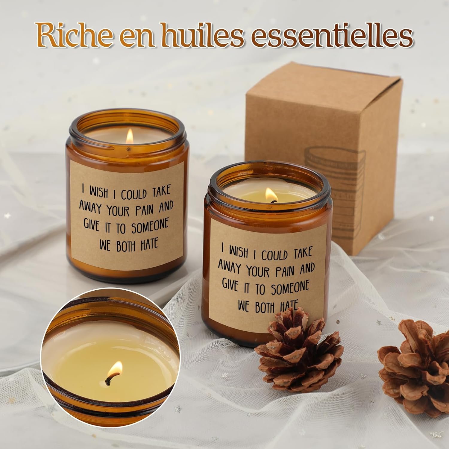 KAAYEE Get Well Gifts for Women Men, Get Well Soon Gift for Women After Surgery, Encouragement Inspirational Gifts for Women Friends Sister Mom, Get Well Lavender Natural Soy Wax 7OZ Scented Candles - Image 4