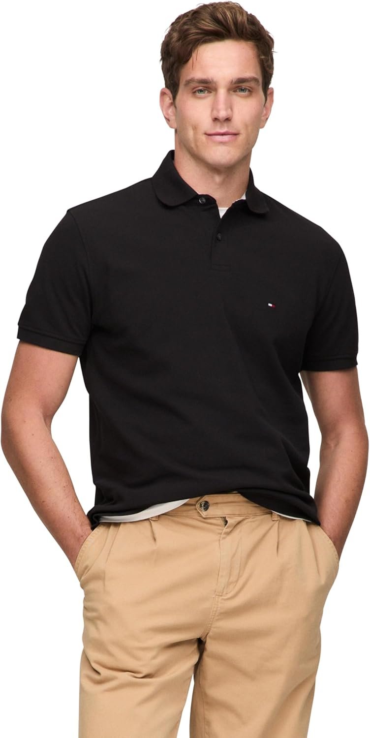 Tommy Hilfiger Men's Short Sleeve Polo Shirts in Classic Fit with Stretch and Organic Pique Cotton - Image 2
