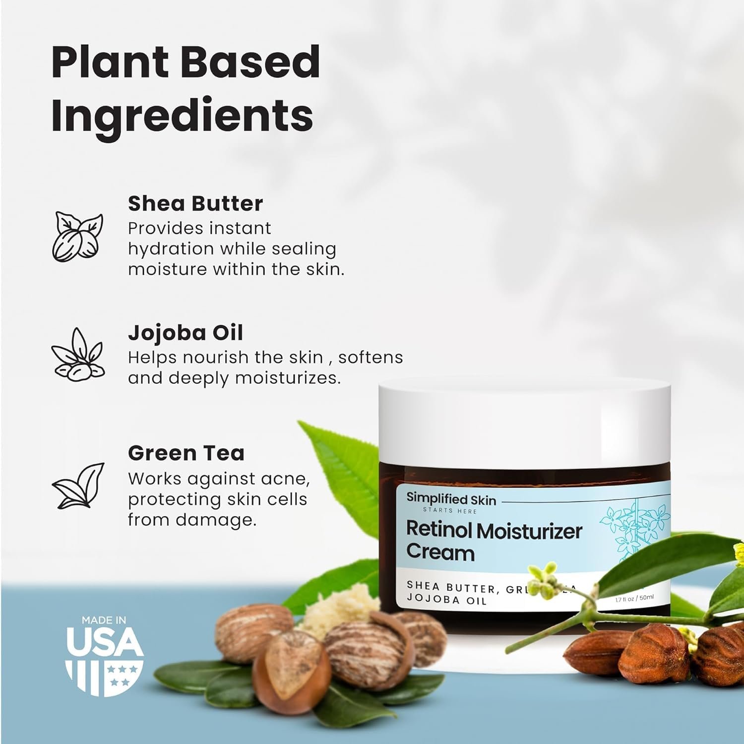 Retinol Cream for Face (Pack of 3) - 2.5% Retinol Moisturizer with Vitamin E & Hyaluronic Acid for Anti-Aging & Wrinkles - Hydrating Facial Moisturizer Cream - 1.7 Oz - Image 6