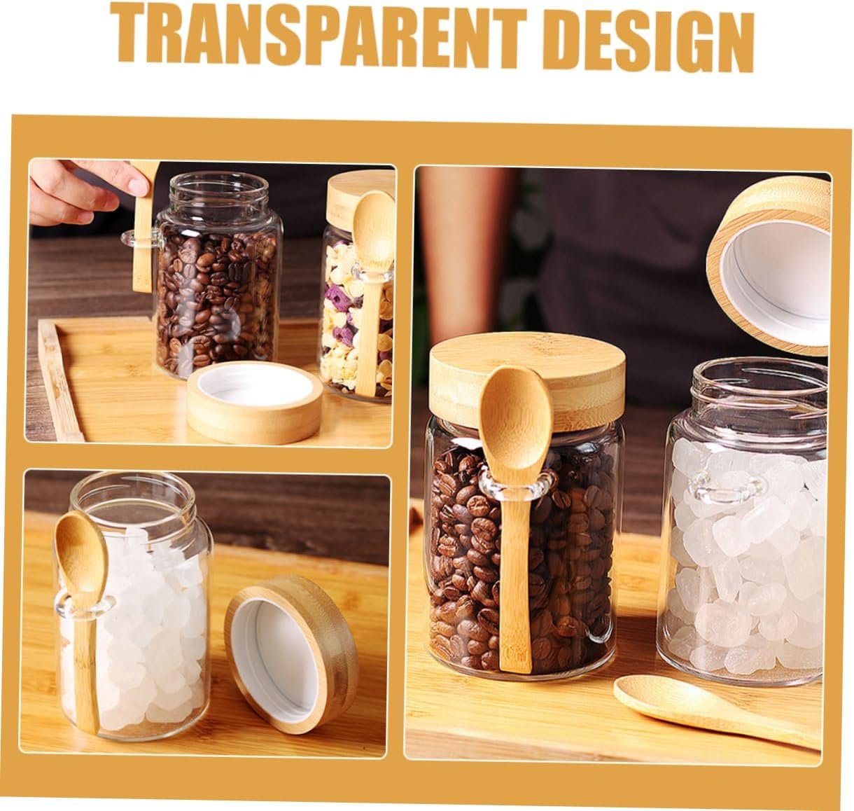 Glass Food Storage Jar with Lid Airtight Container for Beans Oats and Snacks Easy Access Wide Mouth Design for Kitchen and Home Use - Image 10