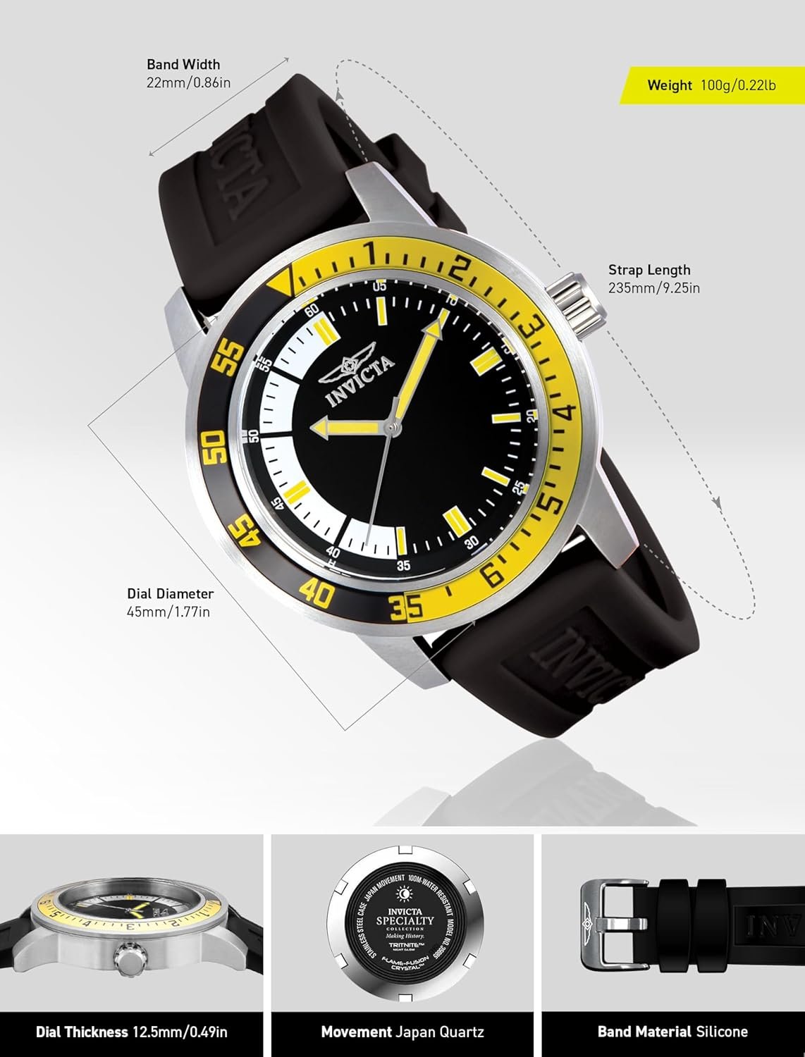 Invicta Men's Specialty Stainless Steel Watch - Image 4