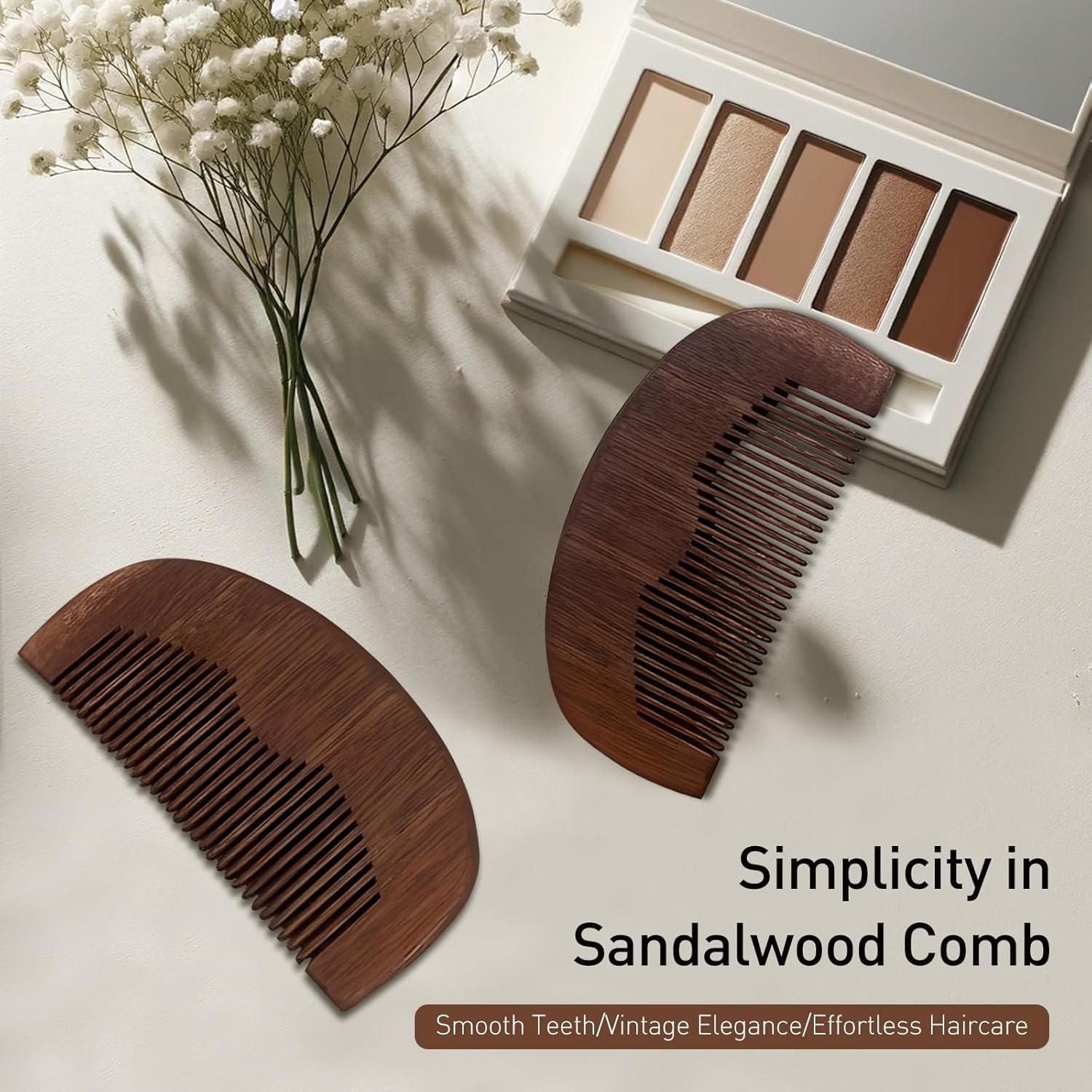 Beard & Mustache Wood Comb - Ideal for Oils and Balms, Anti-Static for All Beard Types, Pocket-Sized - Image 3