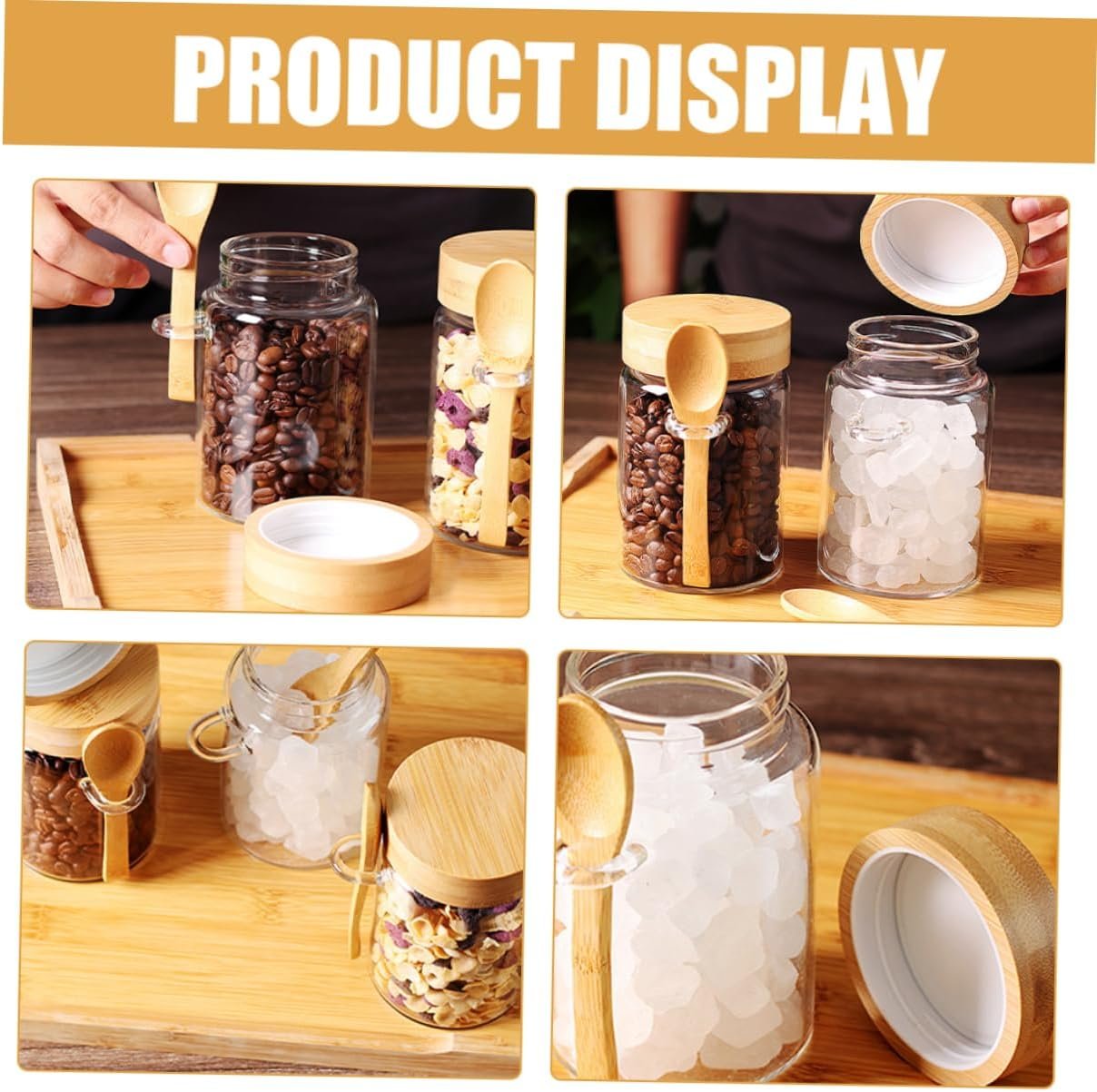 Glass Food Storage Jar with Lid Airtight Container for Beans Oats and Snacks Easy Access Wide Mouth Design for Kitchen and Home Use - Image 6