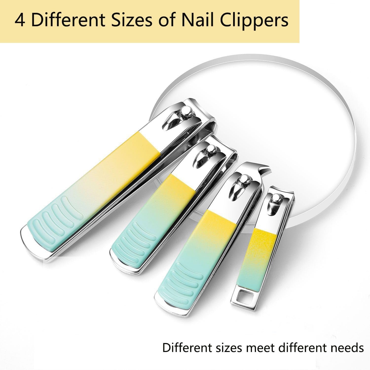 Manicure Set 18pcs Nail Clipper Set with Portable Travel Case Men Women Face Toe Finger Care Tools Manicure Pedicure Tools Grooming Kit Gift for Men Women (Macron Green) - Image 5