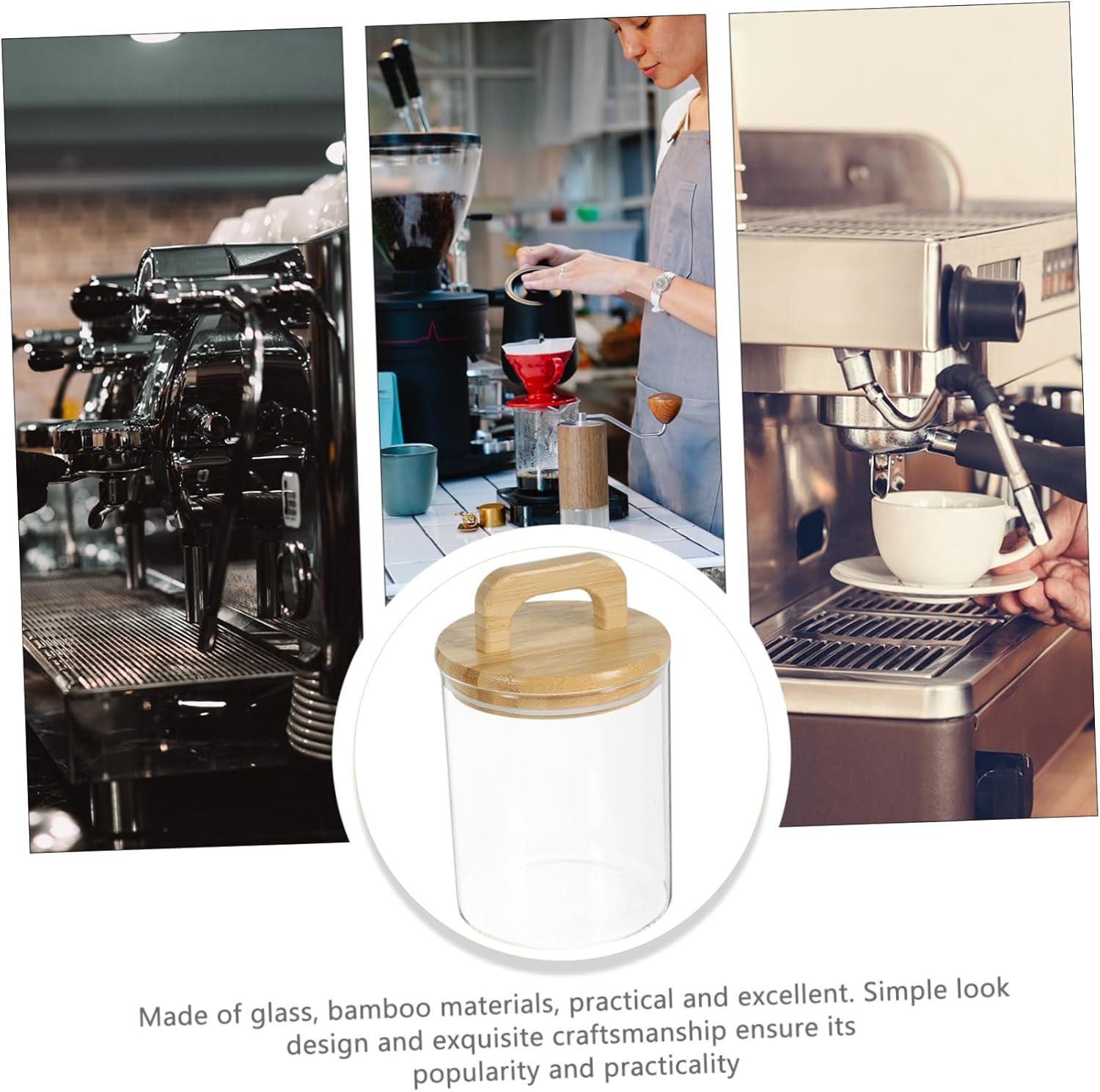 Airtight Glass Storage Jar with Lid Clear Coffee Bean Container Handy Kitchen Canister for Food Storage and Design - Image 5